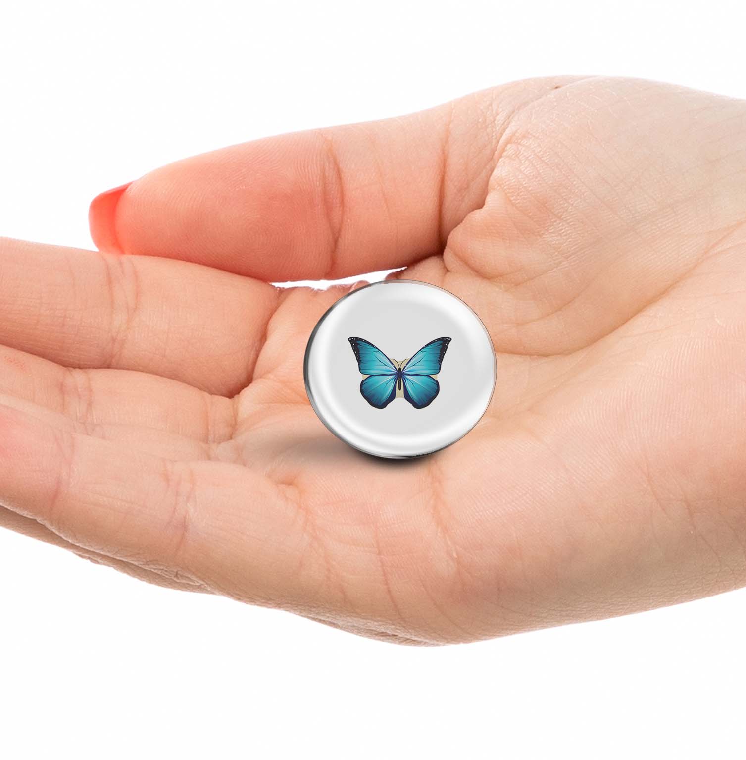 Vibrant Blue Morpho Butterfly Limited Edition Lapel Pin Exclusive Metal Brooch Badge Accessories For Backpack, Clothes, Hats | Cute Gifts and Collectibles