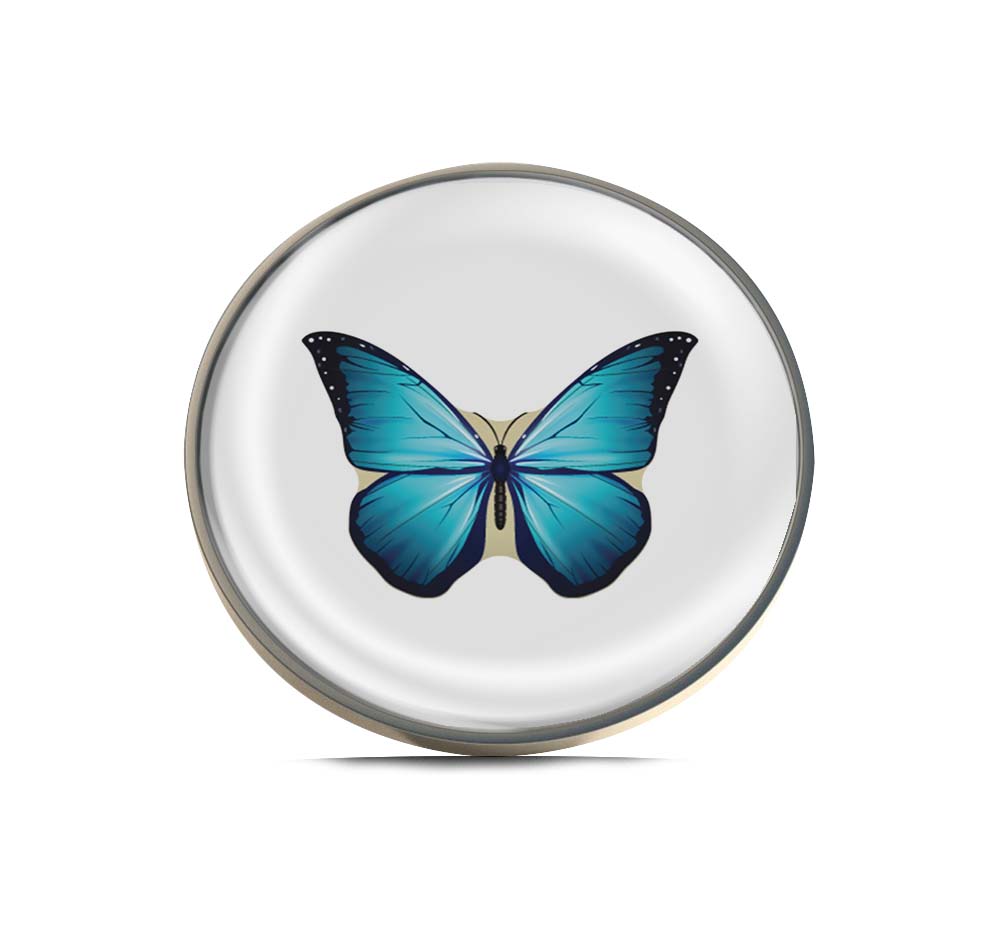 Vibrant Blue Morpho Butterfly Limited Edition Lapel Pin Exclusive Metal Brooch Badge Accessories For Backpack, Clothes, Hats | Cute Gifts and Collectibles