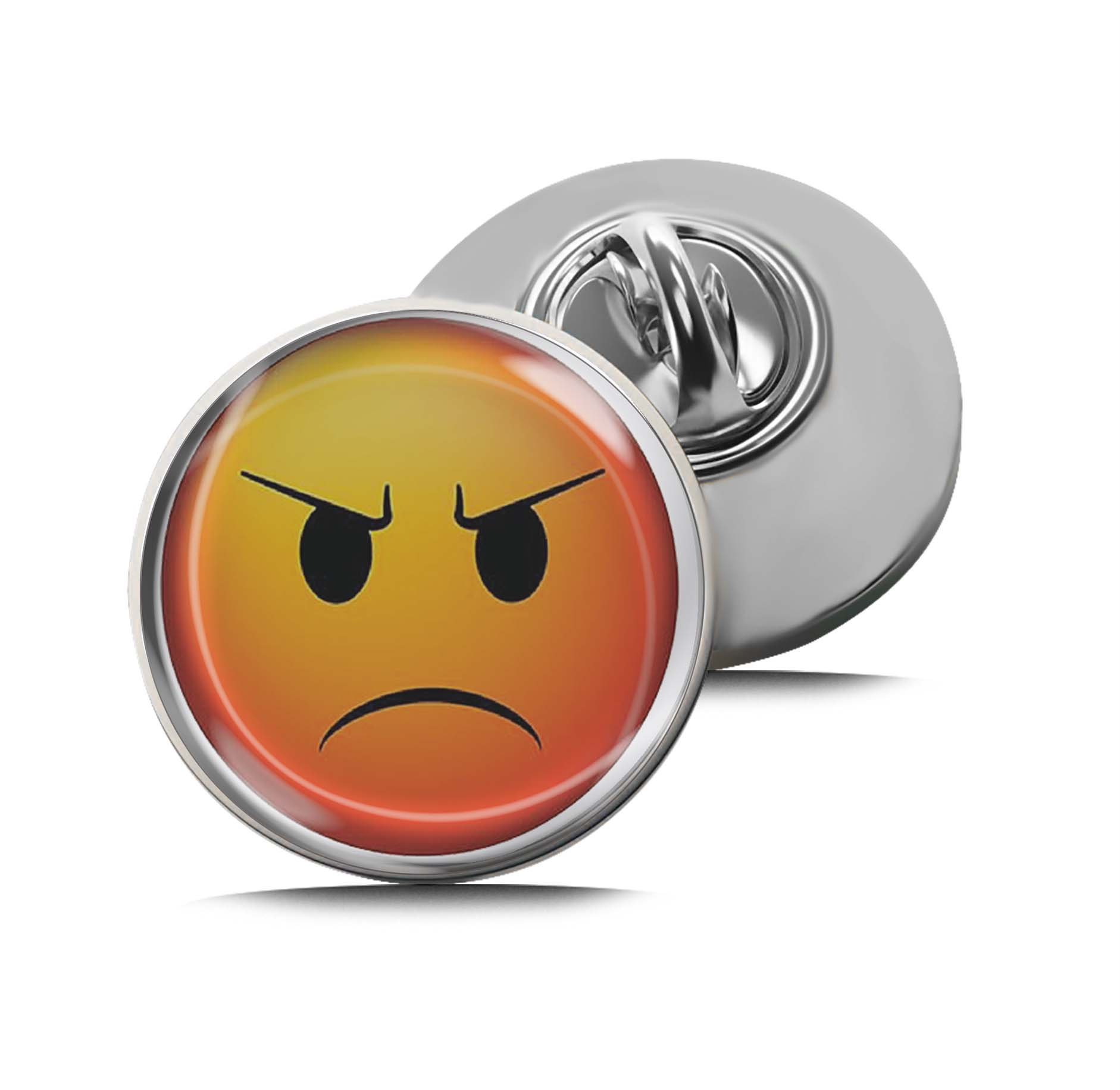 Cute Angry Emoji Limited Edition Lapel Pin Exclusive Metal Brooch Badge Accessories For Backpack, Clothes, Hats | Cute Gifts and Collectibles