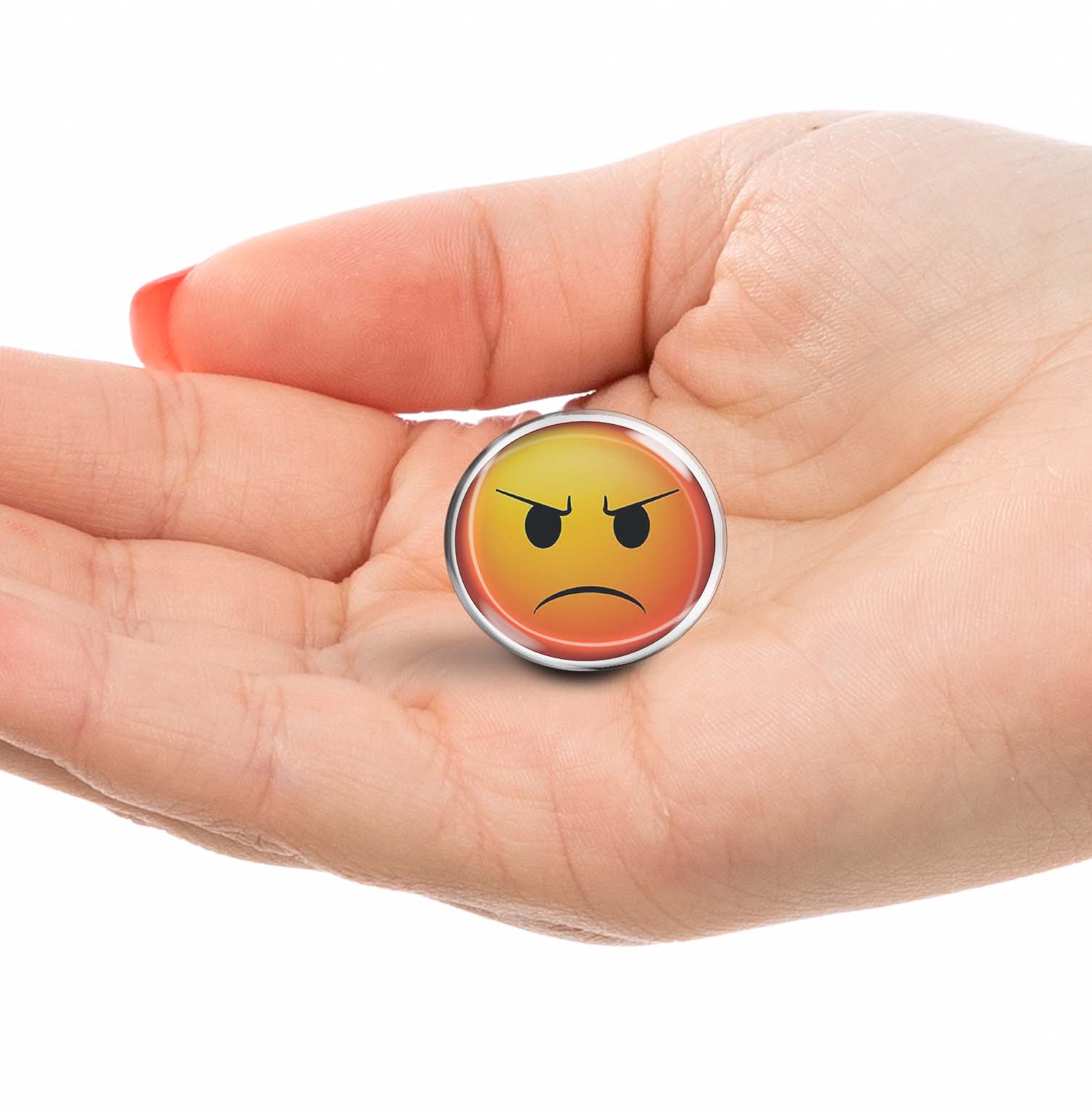 Cute Angry Emoji Limited Edition Lapel Pin Exclusive Metal Brooch Badge Accessories For Backpack, Clothes, Hats | Cute Gifts and Collectibles