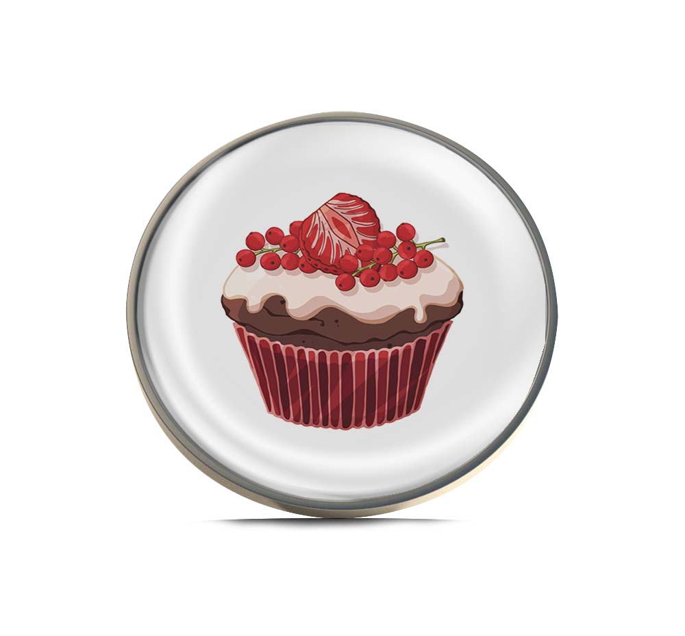 Strawberry Chocolate Cupcake Limited Edition Lapel Pin Exclusive Metal Brooch Badge Accessories For Backpack, Clothes, Hats | Cute Gifts and Collectibles