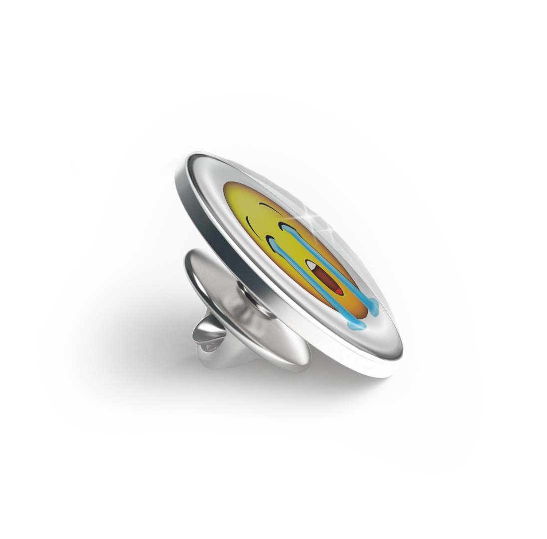 Loudly crying emoji Limited Edition Lapel Pin Exclusive Metal Brooch Badge Accessories For Backpack, Clothes, Hats | Cute Gifts and Collectibles