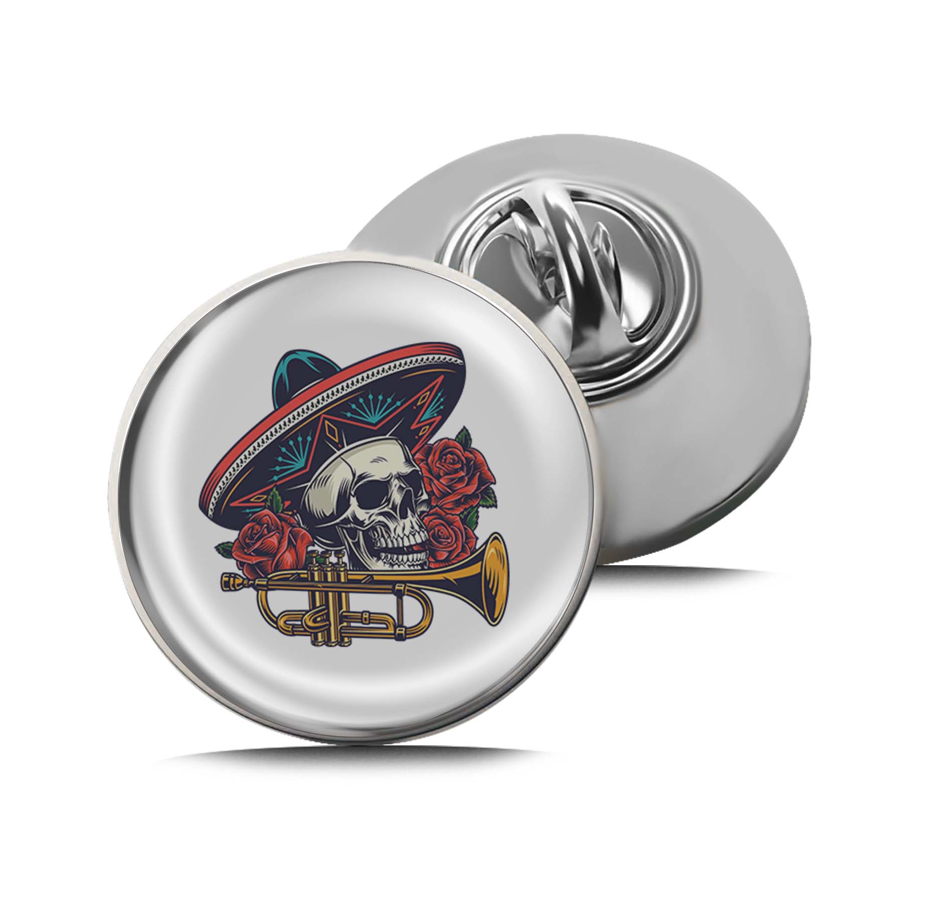 Mariachi Skull Limited Edition Lapel Pin Exclusive Metal Brooch Badge Accessories For Backpack, Clothes, Hats | Cute Gifts and Collectibles