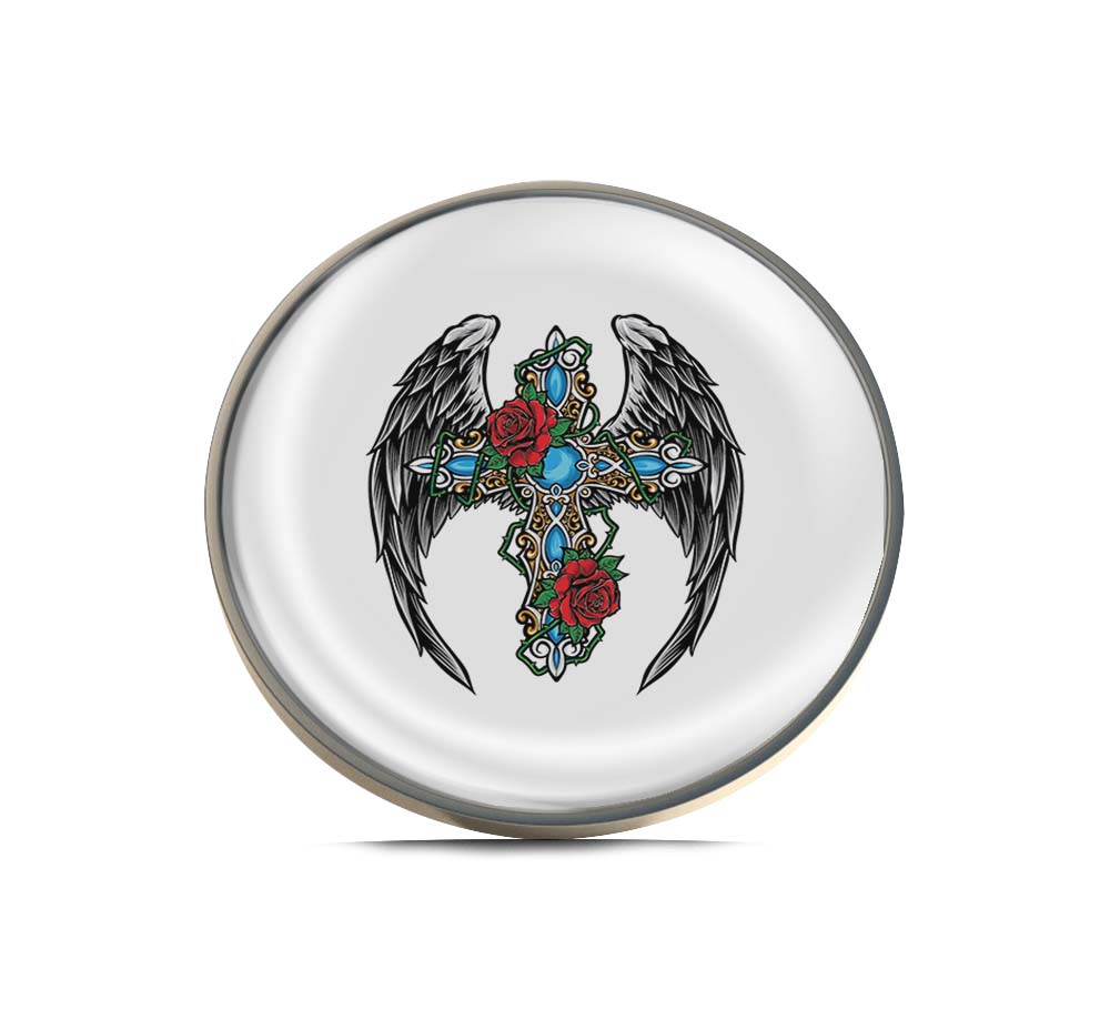 Cross with wings Limited Edition Lapel Pin Exclusive Metal Brooch Badge Accessories For Backpack, Clothes, Hats | Cute Gifts and Collectibles
