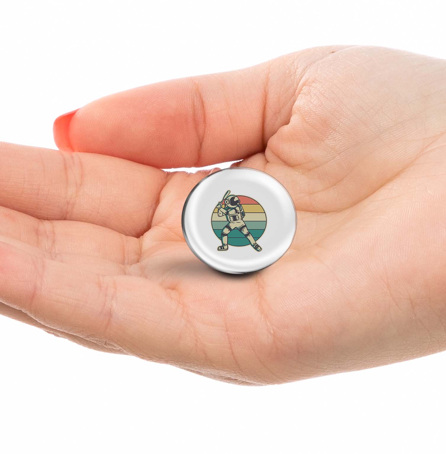 Astronaut playing baseball Limited Edition Lapel Pin Exclusive Metal Brooch Badge Accessories For Backpack, Clothes, Hats | Cute Gifts and Collectibles