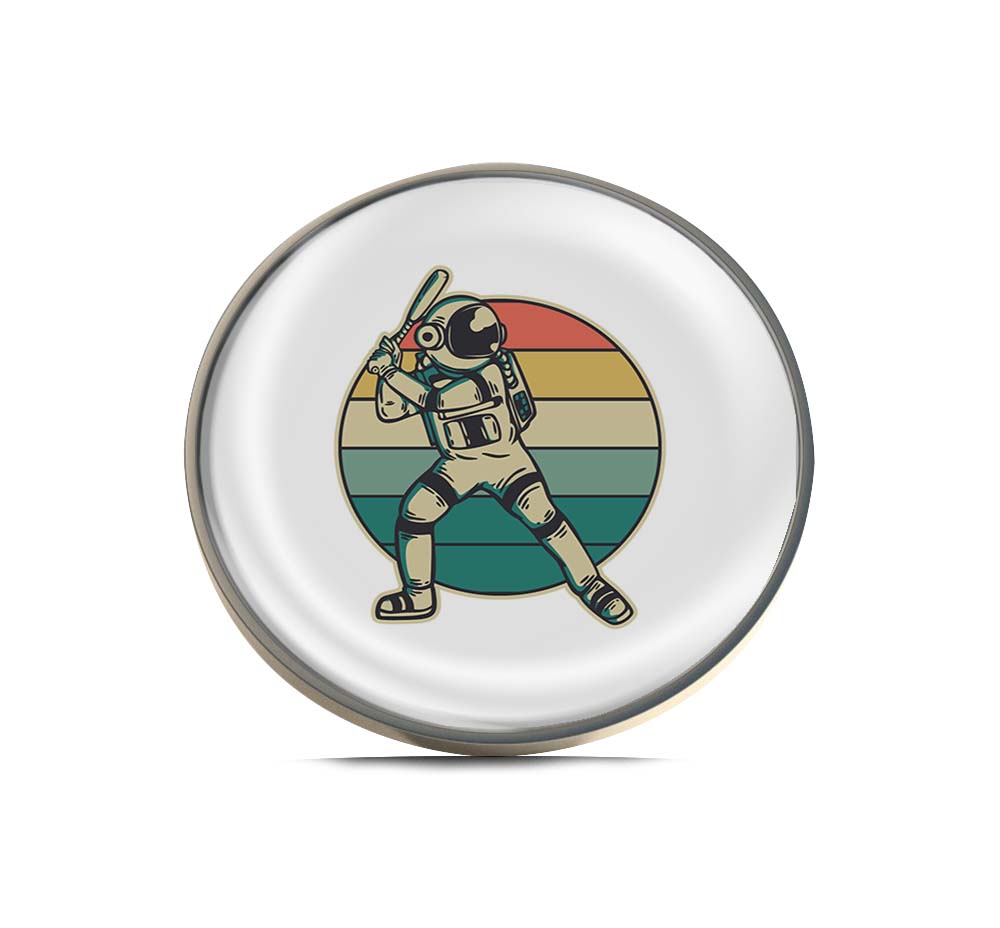 Astronaut playing baseball Limited Edition Lapel Pin Exclusive Metal Brooch Badge Accessories For Backpack, Clothes, Hats | Cute Gifts and Collectibles