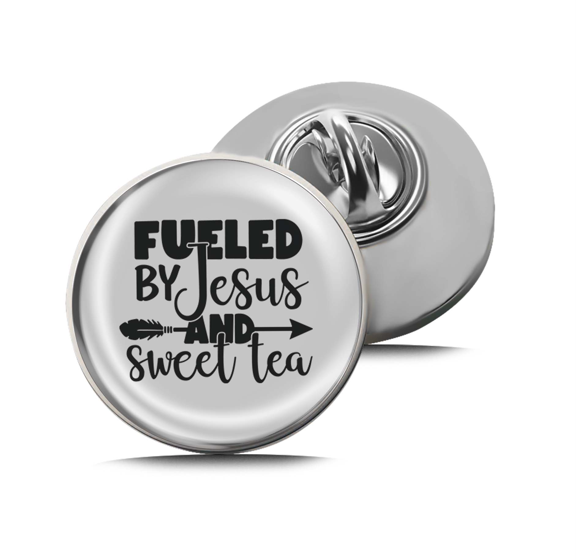 Fueled by Jesus and Sweet Tea Limited Edition Lapel Pin Exclusive Metal Brooch Badge Accessories For Backpack, Clothes, Hats | Cute Gifts and Collectibles