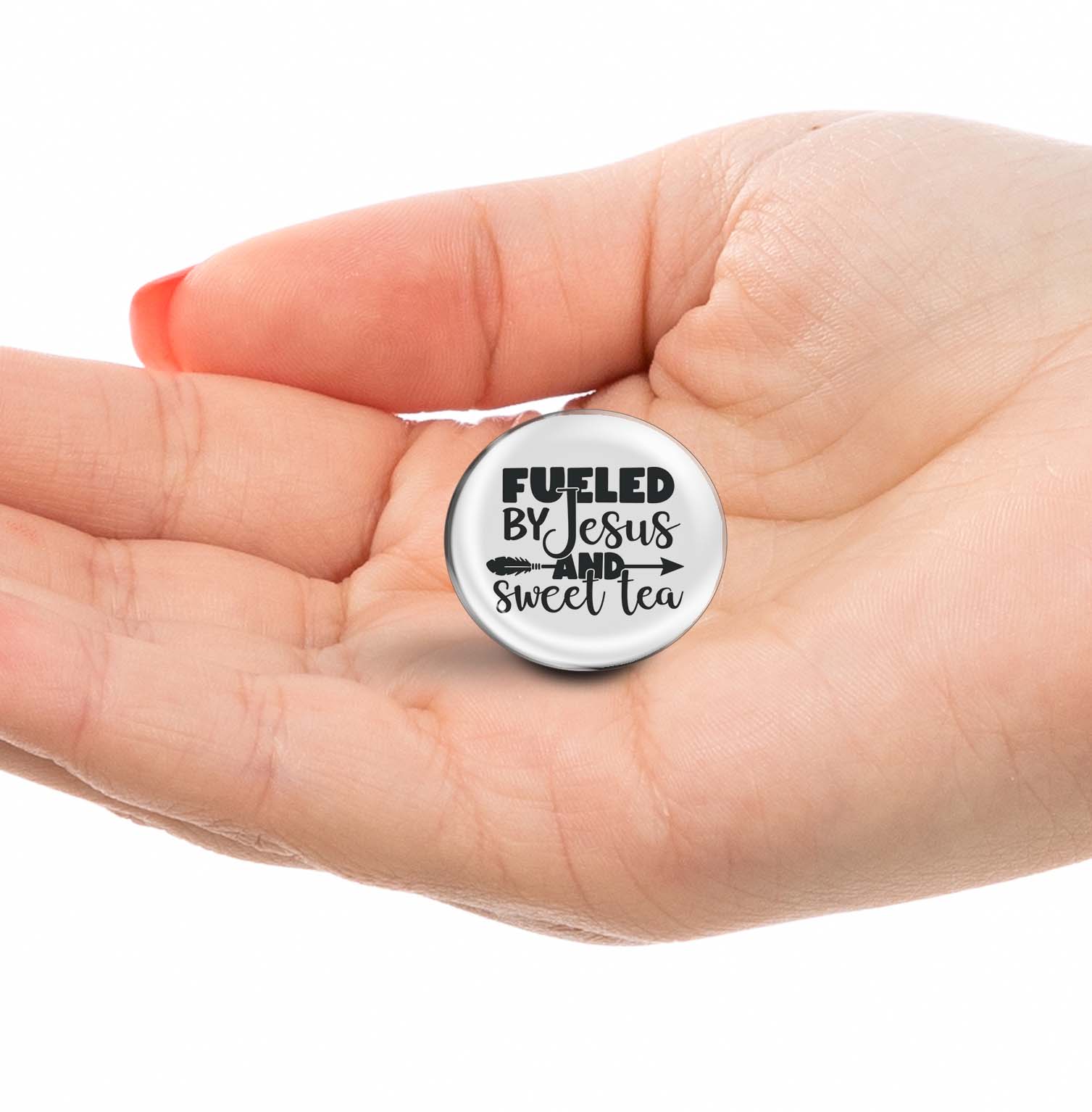 Fueled by Jesus and Sweet Tea Limited Edition Lapel Pin Exclusive Metal Brooch Badge Accessories For Backpack, Clothes, Hats | Cute Gifts and Collectibles