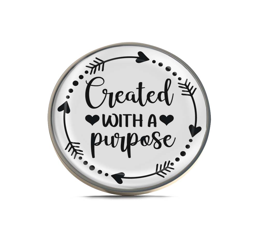 Created with a Purpose Limited Edition Lapel Pin Exclusive Metal Brooch Badge Accessories For Backpack, Clothes, Hats | Cute Gifts and Collectibles