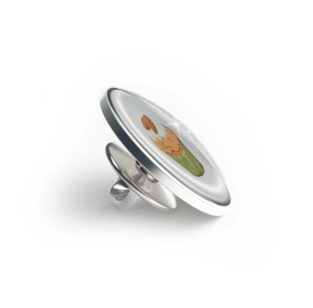 Almond Cupcake Limited Edition Lapel Pin Exclusive Metal Brooch Badge Accessories For Backpack, Clothes, Hats | Cute Gifts and Collectibles