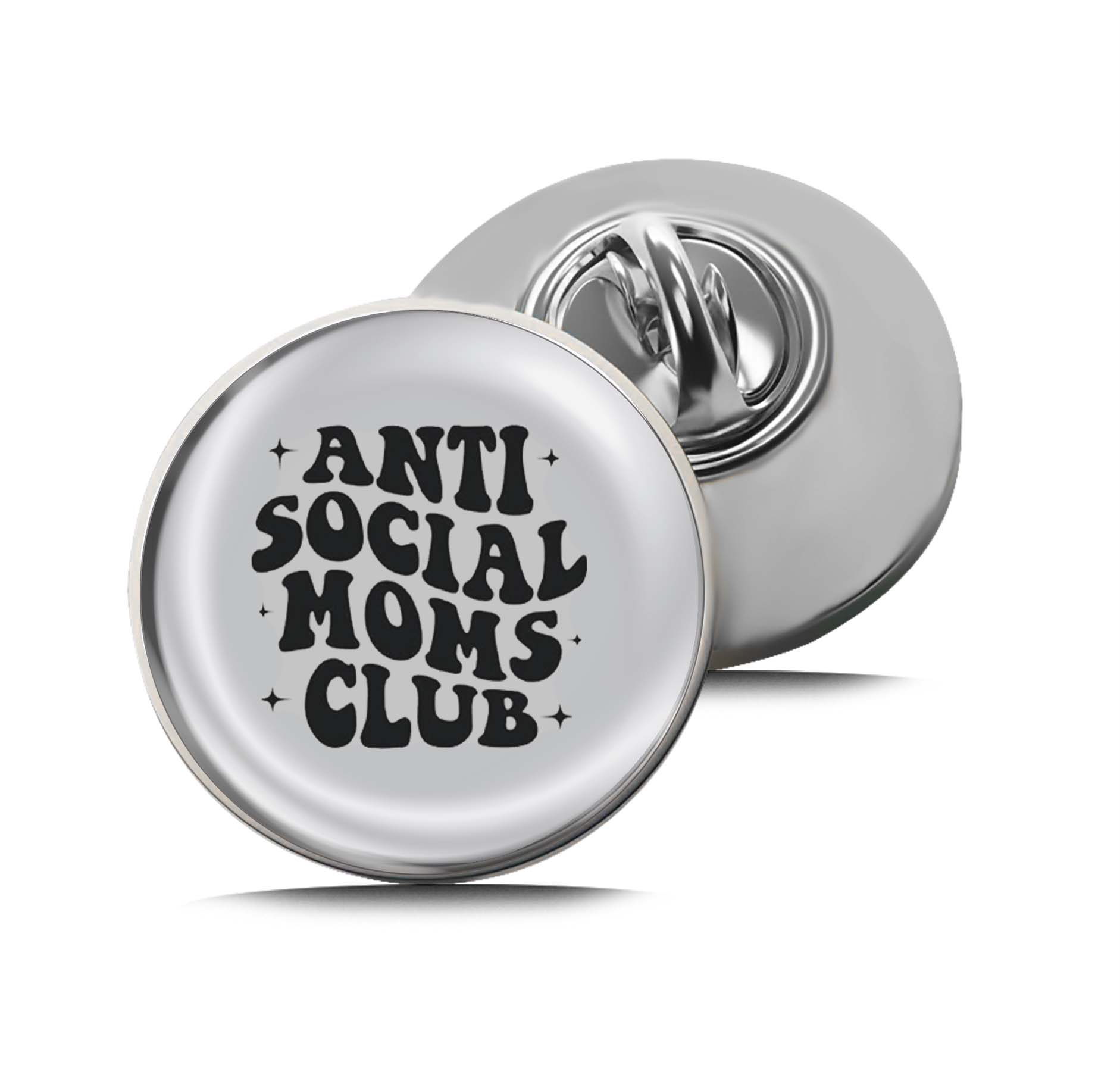 Anti Social Moms Club Limited Edition Lapel Pin Exclusive Metal Brooch Badge Accessories For Backpack, Clothes, Hats | Cute Gifts and Collectibles