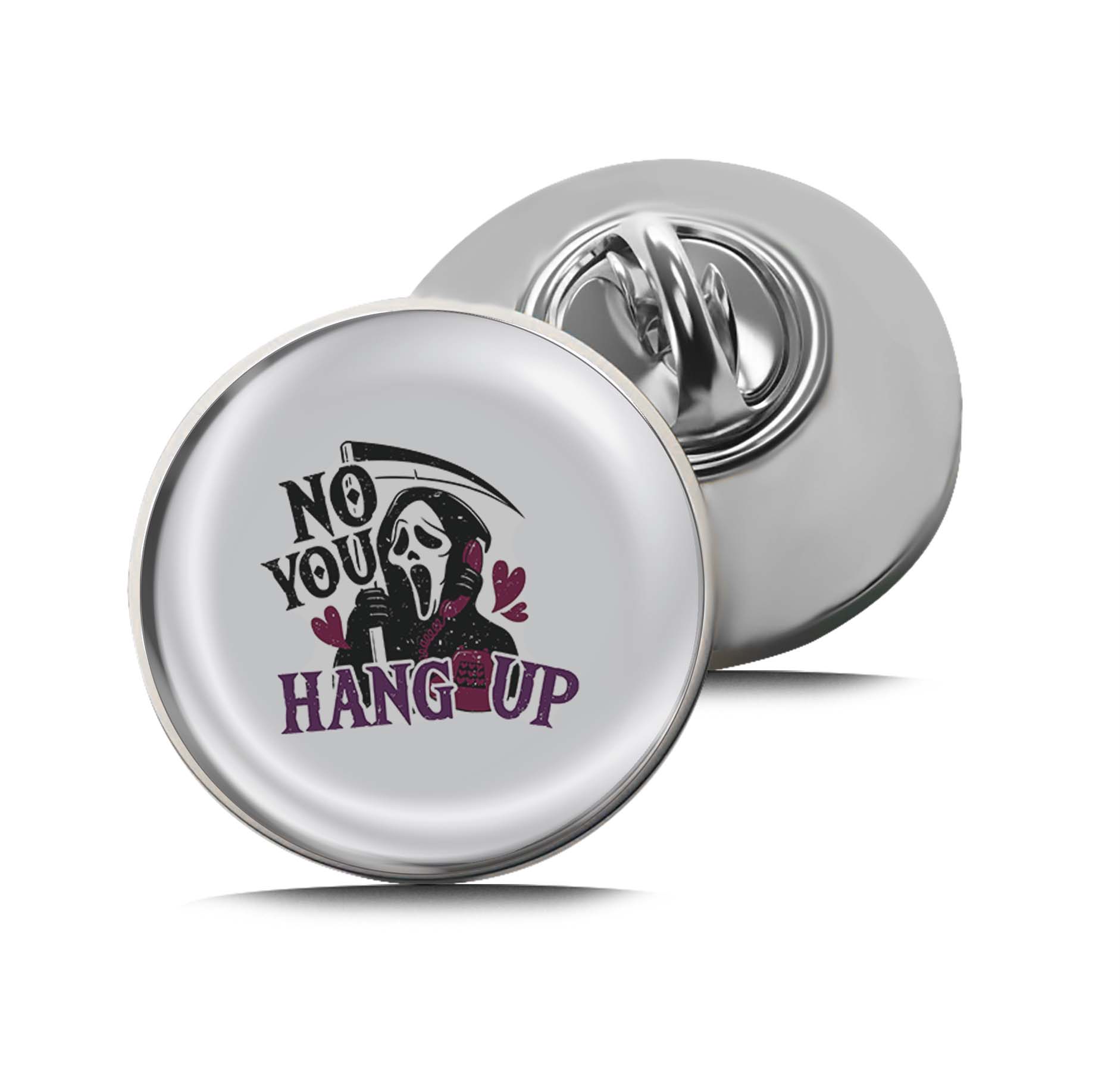 No You Hang Up Ghost Face Limited Edition Lapel Pin Exclusive Metal Brooch Badge Accessories For Backpack, Clothes, Hats | Cute Gifts and Collectibles