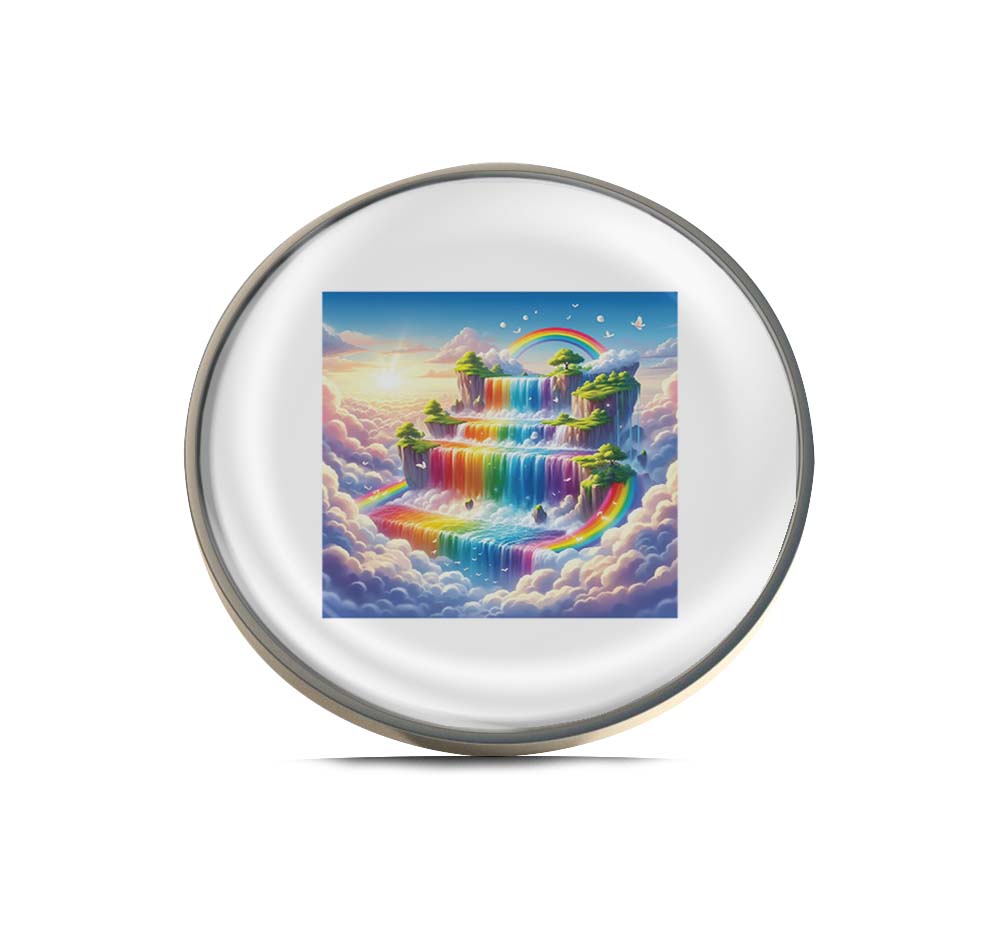 Rainbow Waterfall Limited Edition Lapel Pin Exclusive Metal Brooch Badge Accessories For Backpack, Clothes, Hats | Cute Gifts and Collectibles