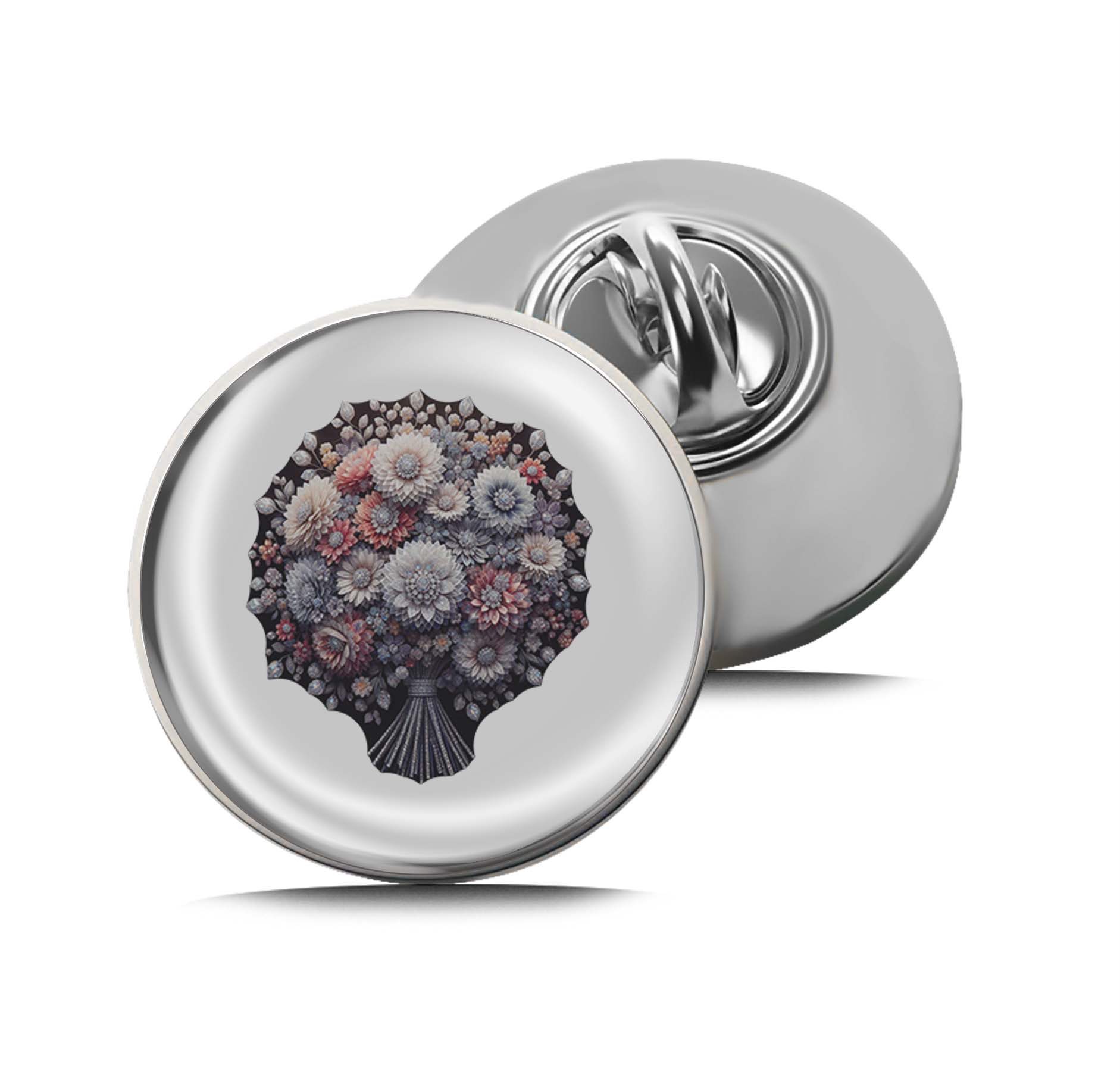 Diamond bouquet of flowers Limited Edition Lapel Pin Exclusive Metal Brooch Badge Accessories For Backpack, Clothes, Hats | Cute Gifts and Collectibles