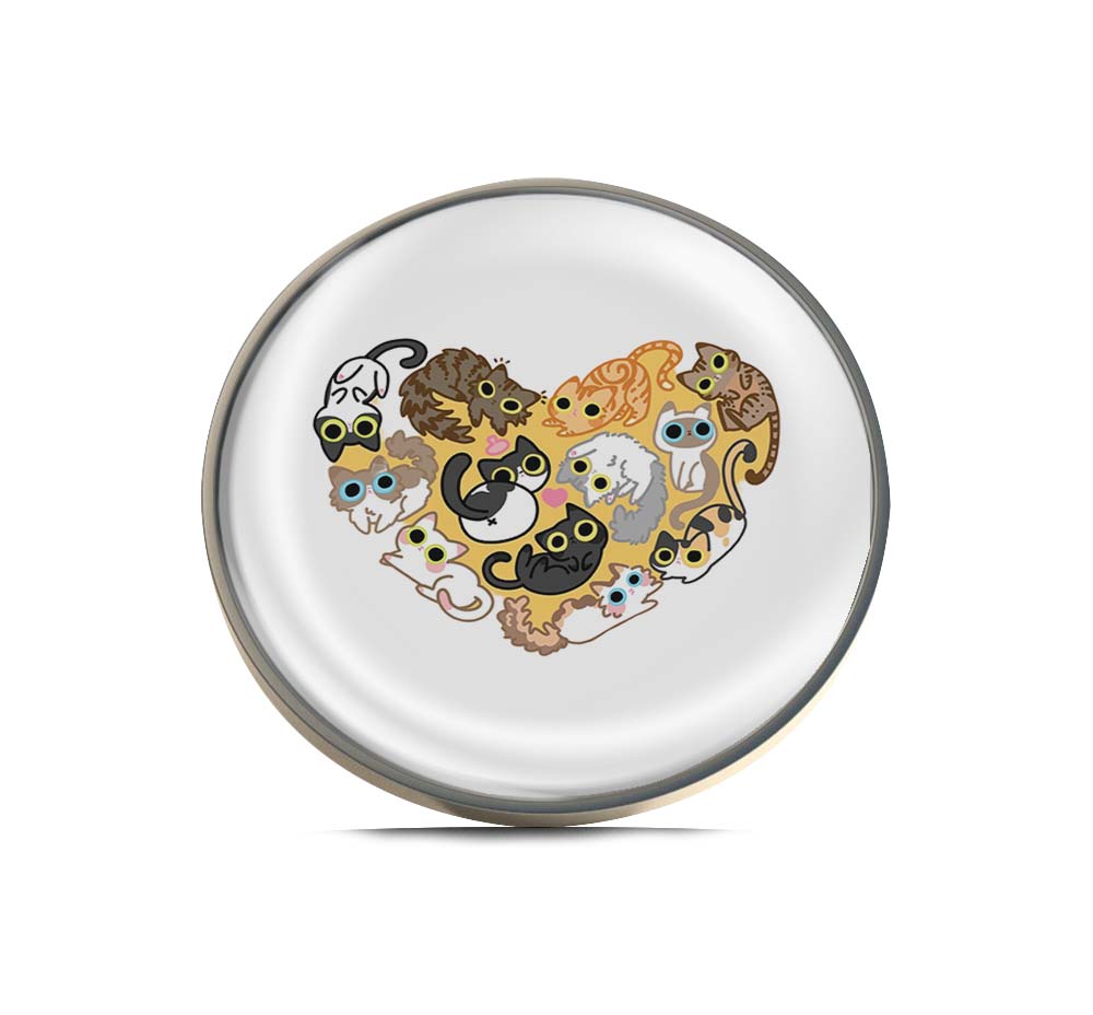 Cats arranged in a heart shape Limited Edition Lapel Pin Exclusive Metal Brooch Badge Accessories For Backpack, Clothes, Hats | Cute Gifts and Collectibles