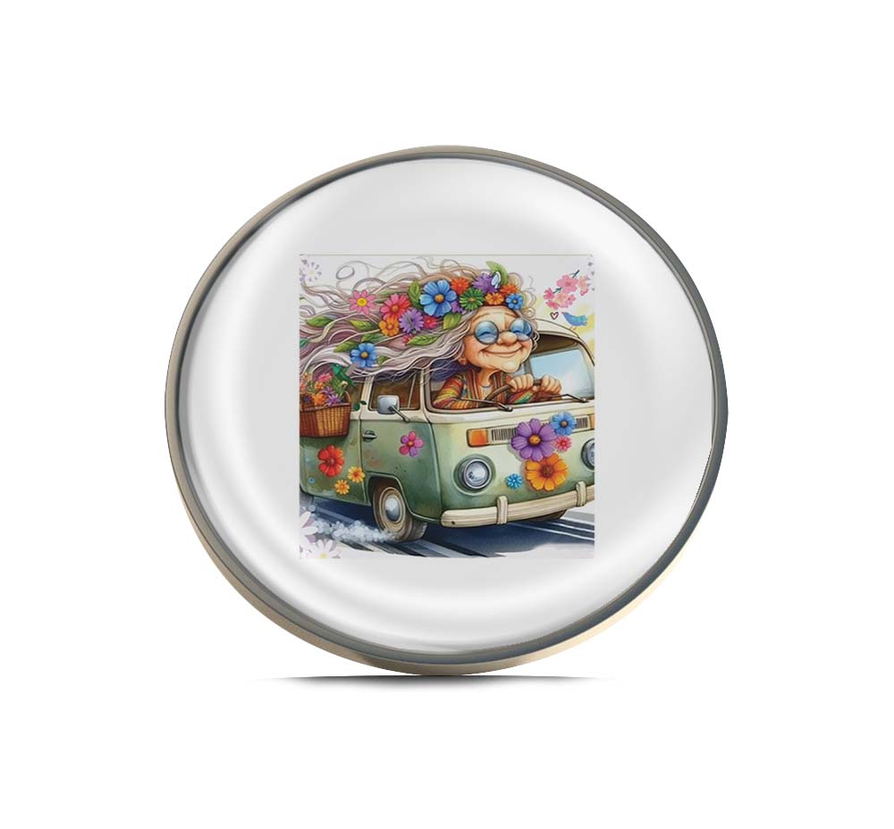 Granny's Flower Van Limited Edition Lapel Pin Exclusive Metal Brooch Badge Accessories For Backpack, Clothes, Hats | Cute Gifts and Collectibles