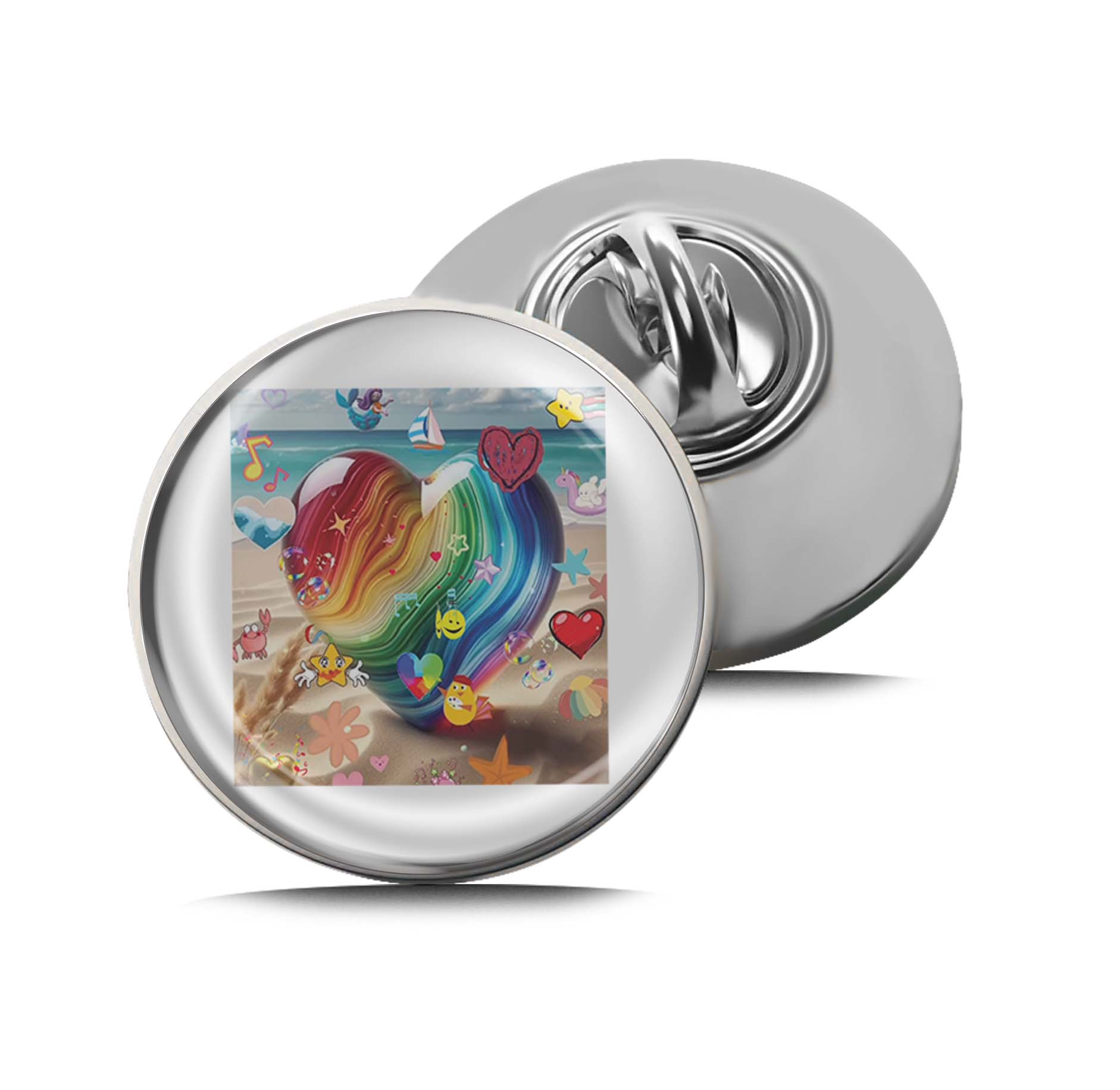 Colorful Heart Limited Edition Lapel Pin Exclusive Metal Brooch Badge Accessories For Backpack, Clothes, Hats | Cute Gifts and Collectibles