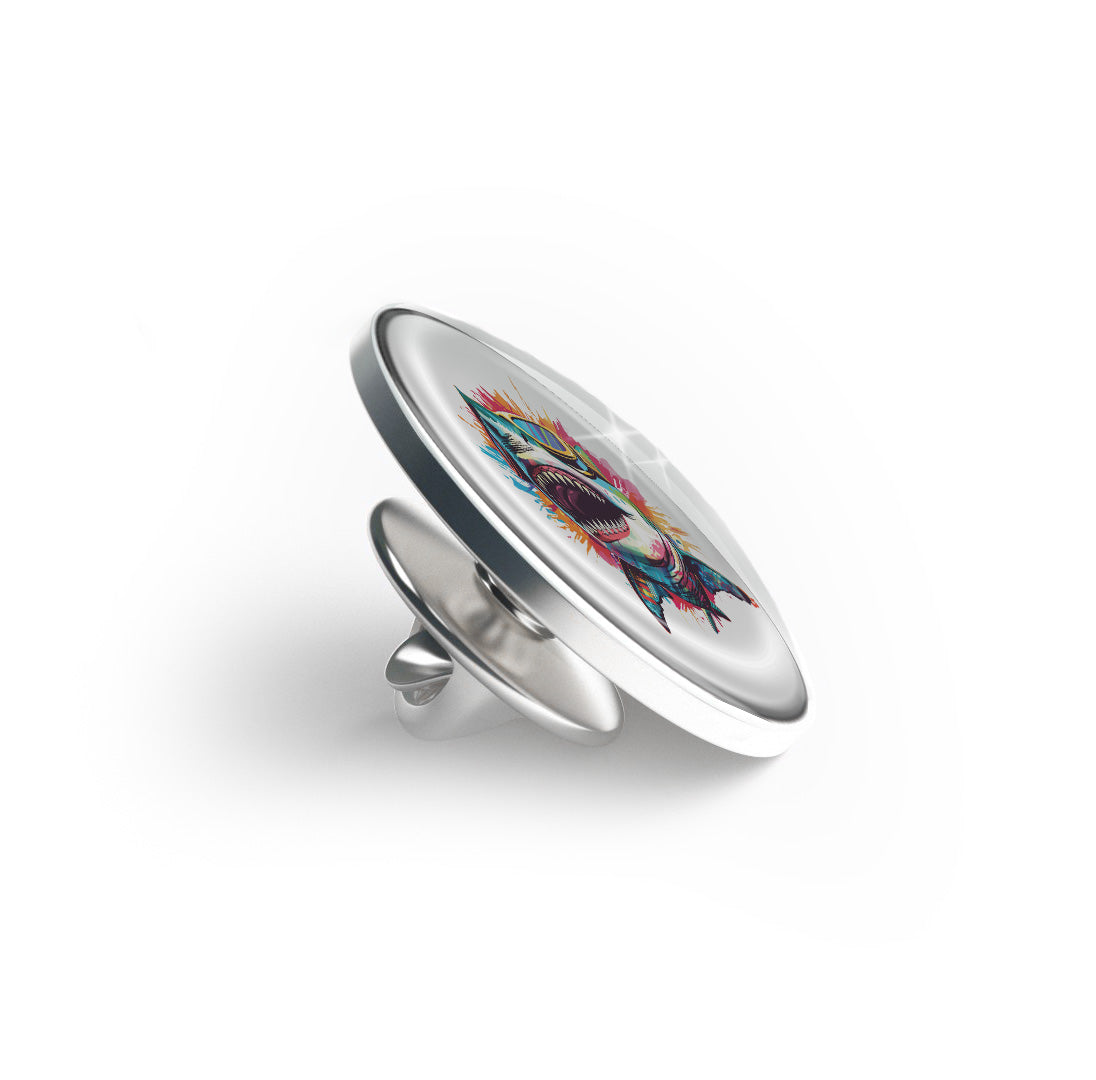 Cool Graffiti Shark Limited Edition Lapel Pin Exclusive Metal Brooch Badge Accessories For Backpack, Clothes, Hats | Cute Gifts and Collectibles