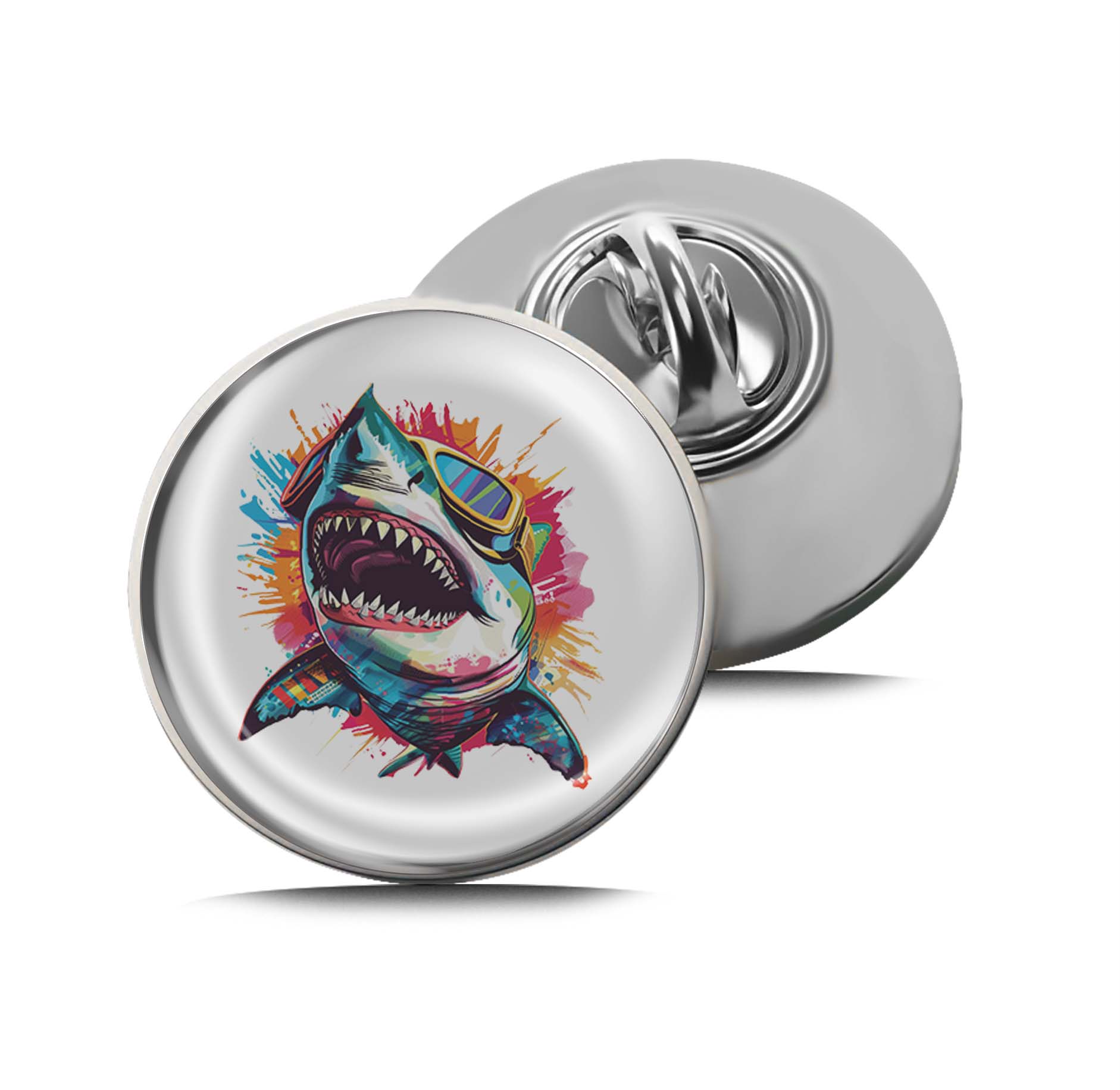 Cool Graffiti Shark Limited Edition Lapel Pin Exclusive Metal Brooch Badge Accessories For Backpack, Clothes, Hats | Cute Gifts and Collectibles