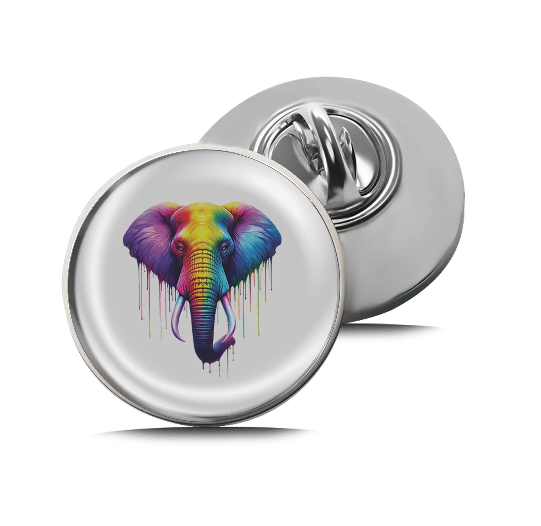Rainbow Elephant Face Limited Edition Lapel Pin Exclusive Metal Brooch Badge Accessories For Backpack, Clothes, Hats | Cute Gifts and Collectibles