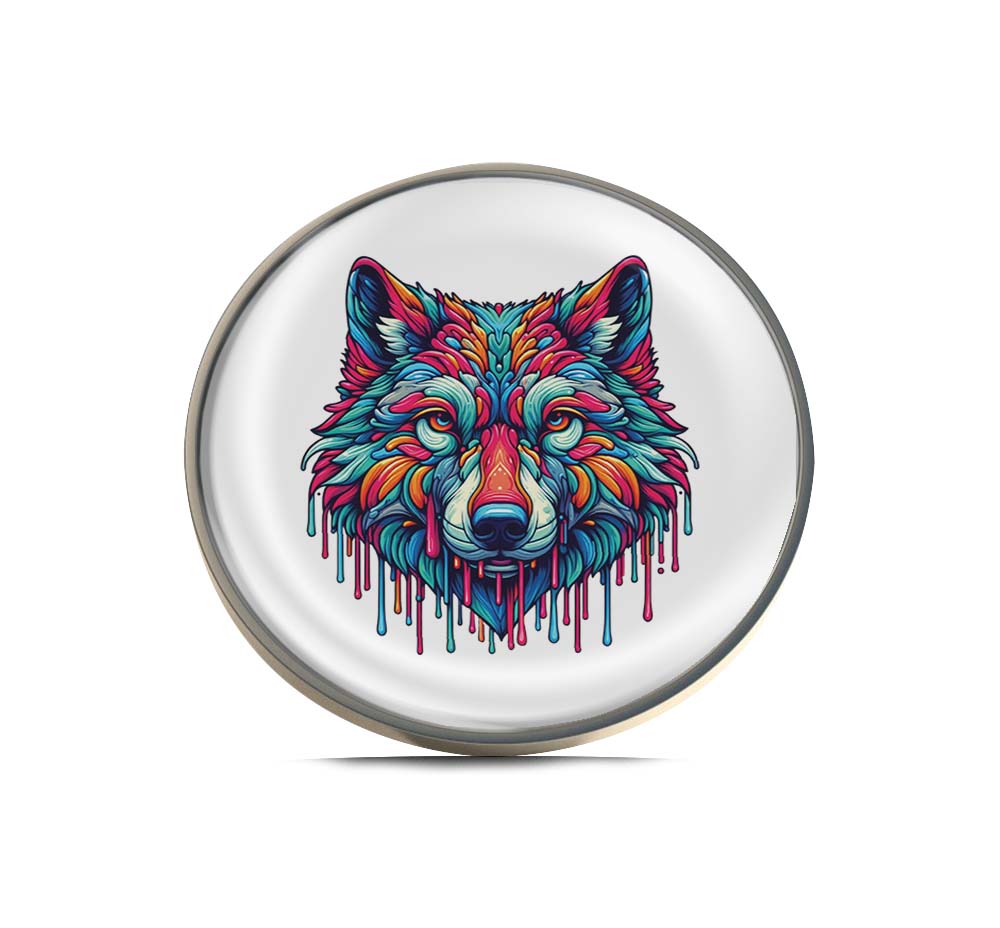 Colorful Wolf Limited Edition Lapel Pin Exclusive Metal Brooch Badge Accessories For Backpack, Clothes, Hats | Cute Gifts and Collectibles