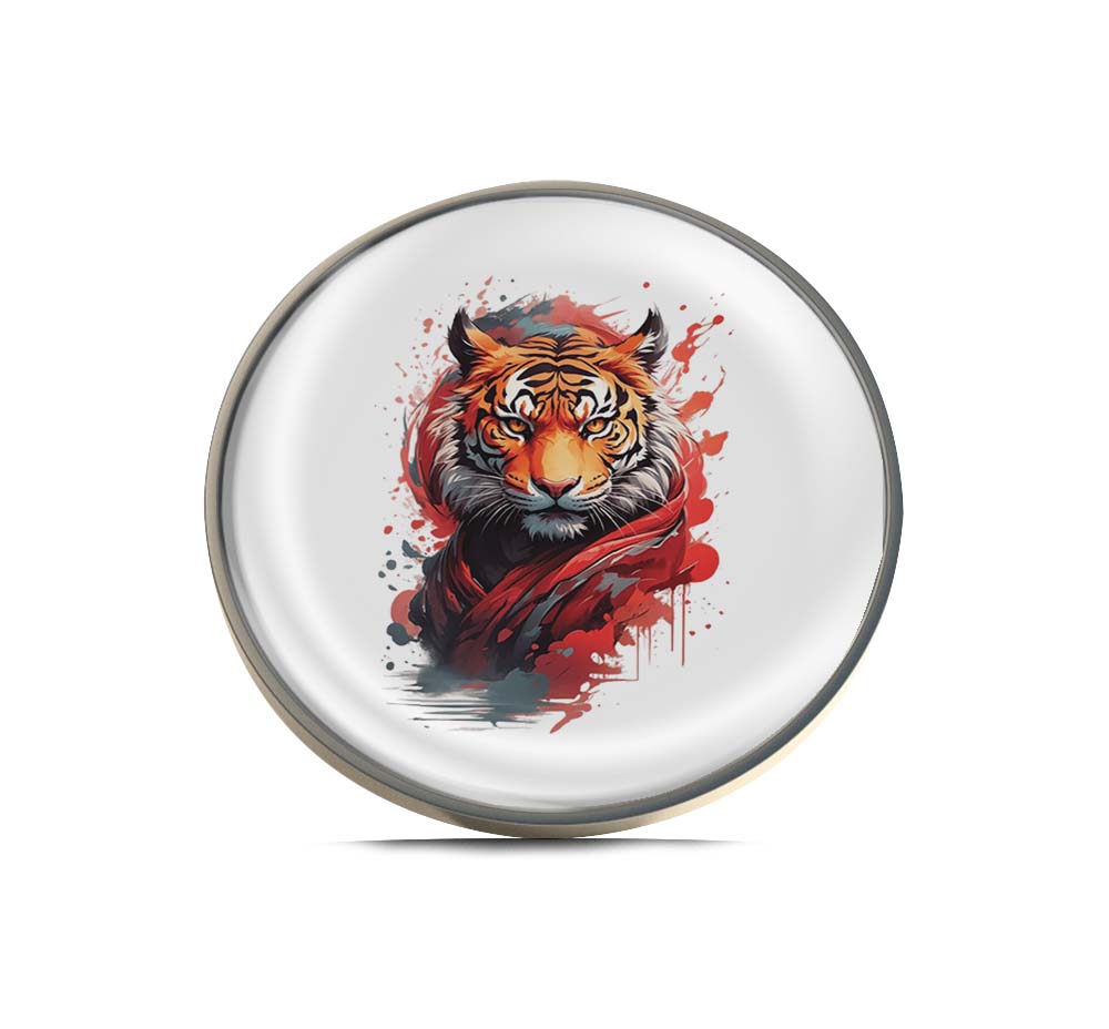 Tiger Colorful Paint Splash Limited Edition Lapel Pin Exclusive Metal Brooch Badge Accessories For Backpack, Clothes, Hats | Cute Gifts and Collectibles