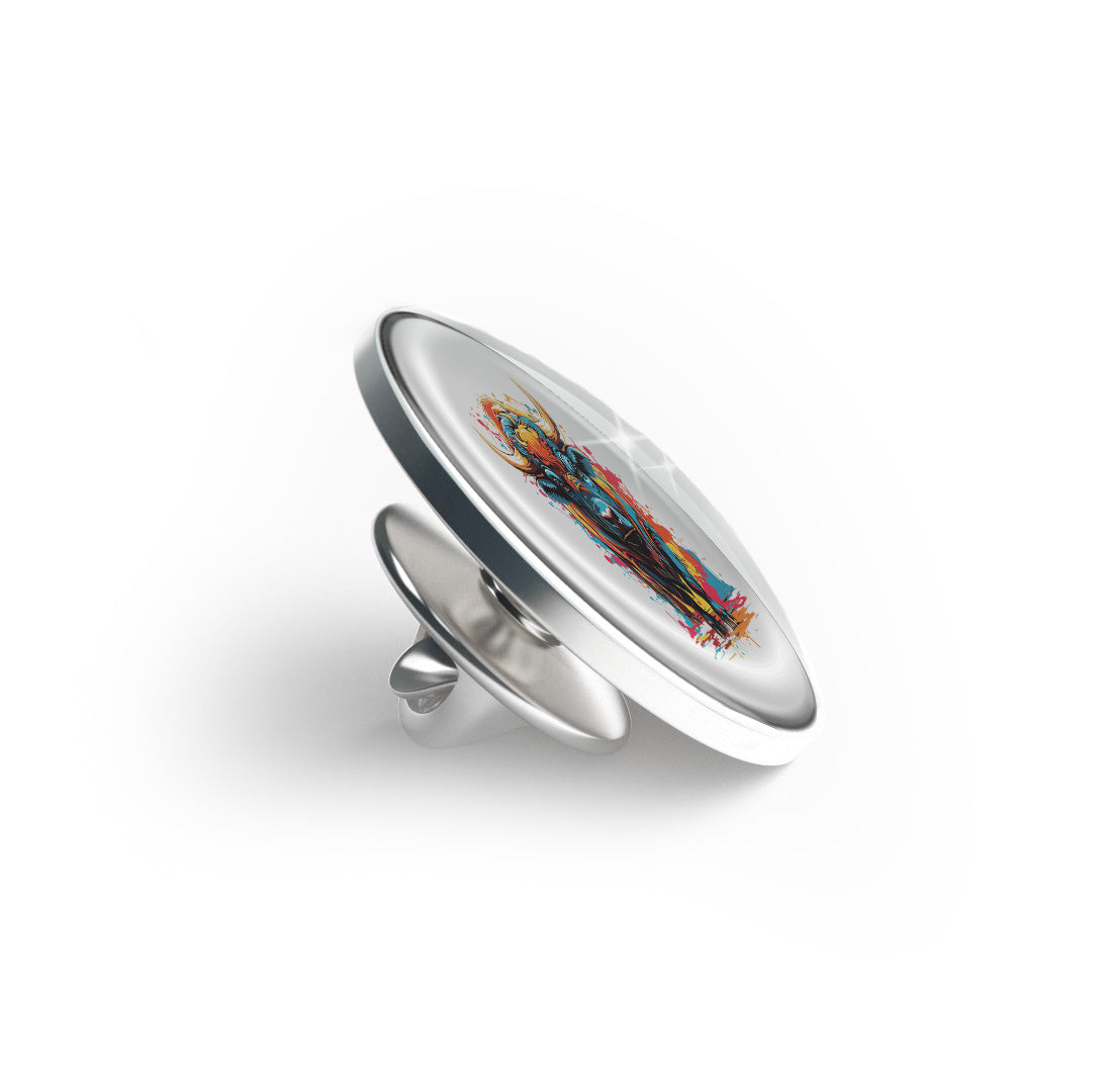 Colorful Angry Bull Limited Edition Lapel Pin Exclusive Metal Brooch Badge Accessories For Backpack, Clothes, Hats | Cute Gifts and Collectibles