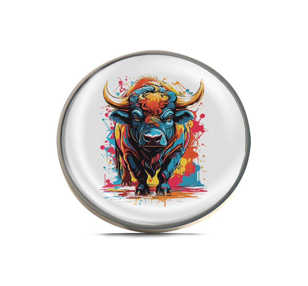 Colorful Angry Bull Limited Edition Lapel Pin Exclusive Metal Brooch Badge Accessories For Backpack, Clothes, Hats | Cute Gifts and Collectibles