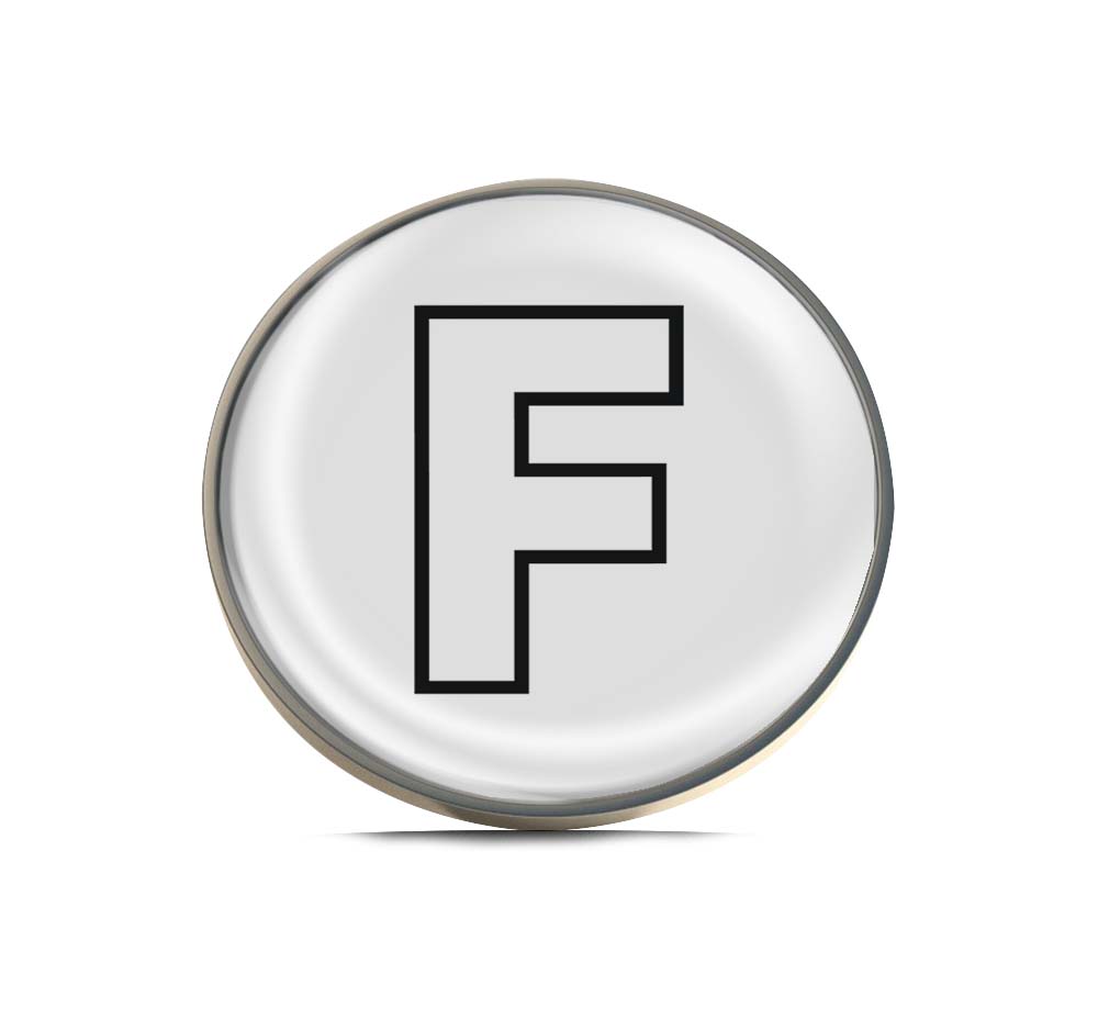 Letter F Limited Edition Lapel Pin Exclusive Metal Brooch Badge Accessories For Backpack, Clothes, Hats | Cute Gifts and Collectibles