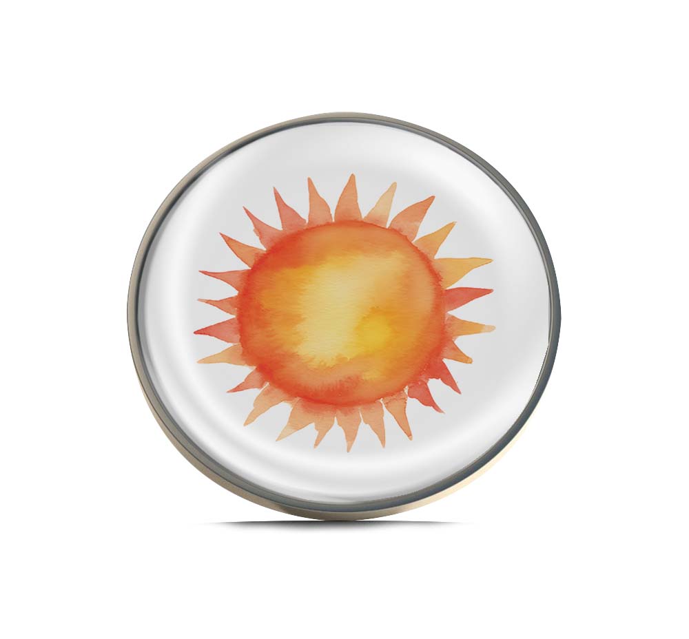 Watercolor Sun Limited Edition Lapel Pin Exclusive Metal Brooch Badge Accessories For Backpack, Clothes, Hats | Cute Gifts and Collectibles