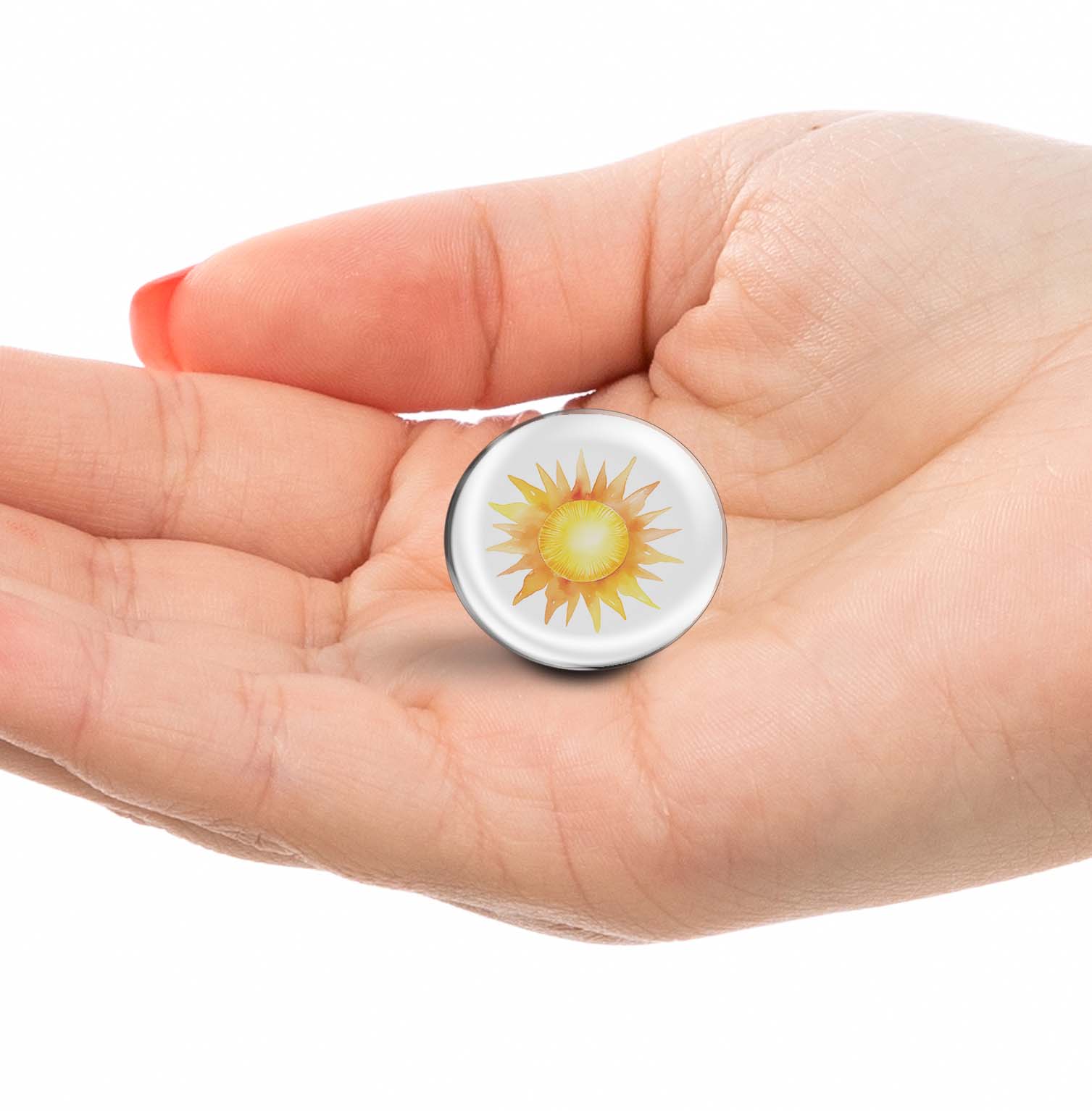 Watercolor sun Limited Edition Lapel Pin Exclusive Metal Brooch Badge Accessories For Backpack, Clothes, Hats | Cute Gifts and Collectibles