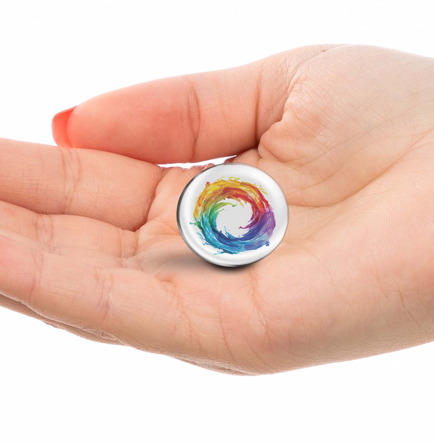 A rainbow colored Limited Edition Lapel Pin Exclusive Metal Brooch Badge Accessories For Backpack, Clothes, Hats | Cute Gifts and Collectibles