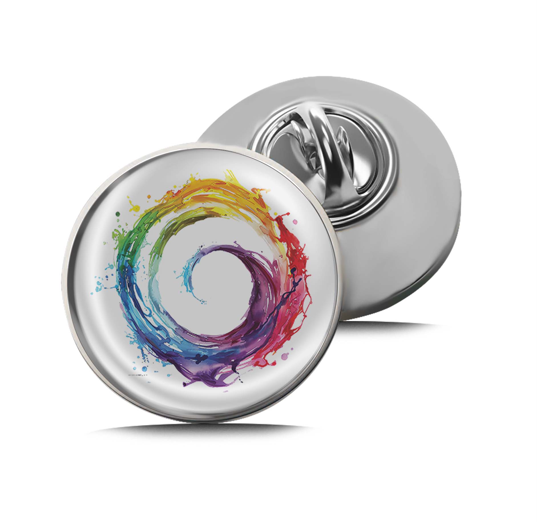 Abstract colorful watercolor Limited Edition Lapel Pin Exclusive Metal Brooch Badge Accessories For Backpack, Clothes, Hats | Cute Gifts and Collectibles