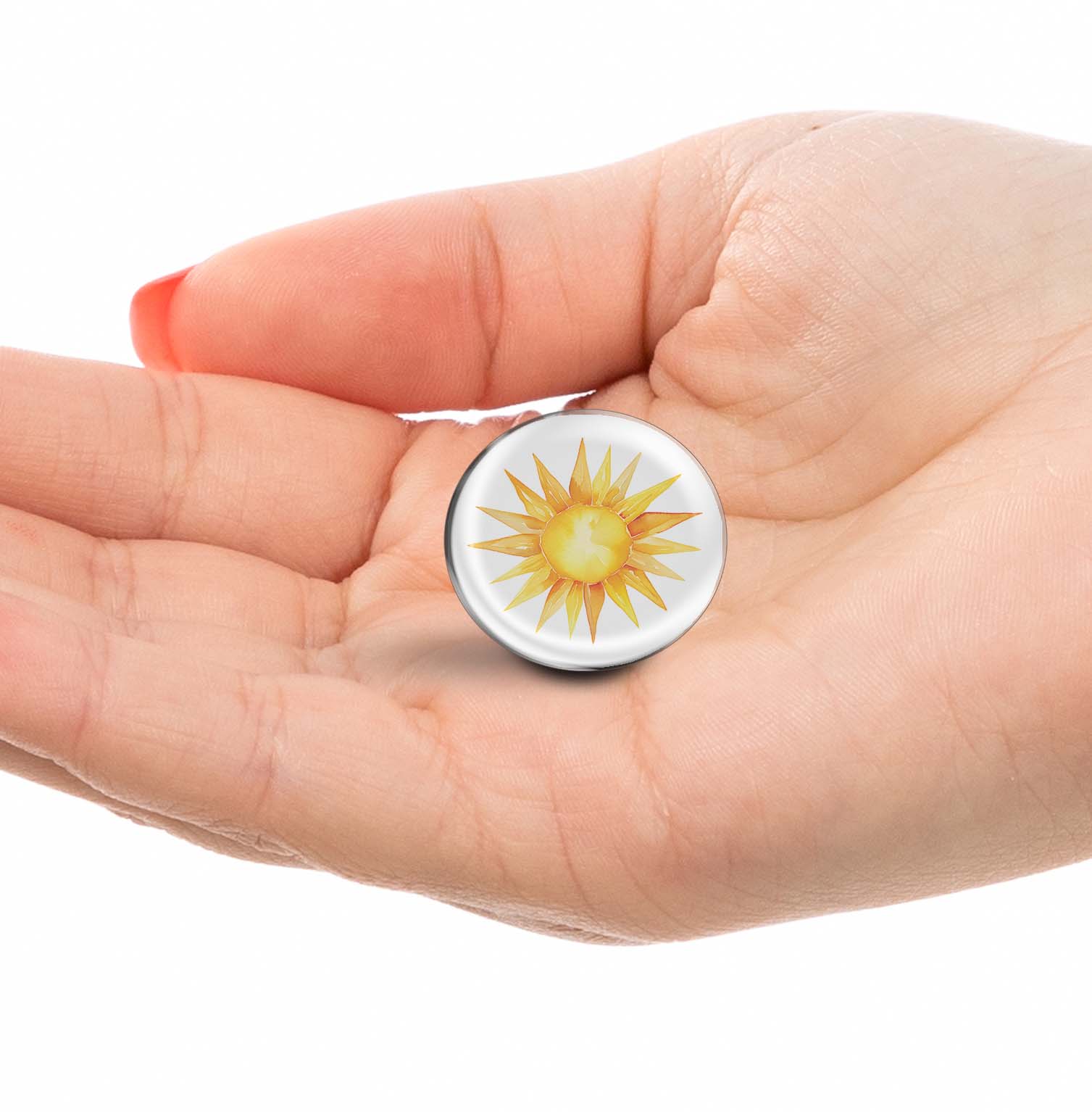 Glowing sun illustration Limited Edition Lapel Pin Exclusive Metal Brooch Badge Accessories For Backpack, Clothes, Hats | Cute Gifts and Collectibles