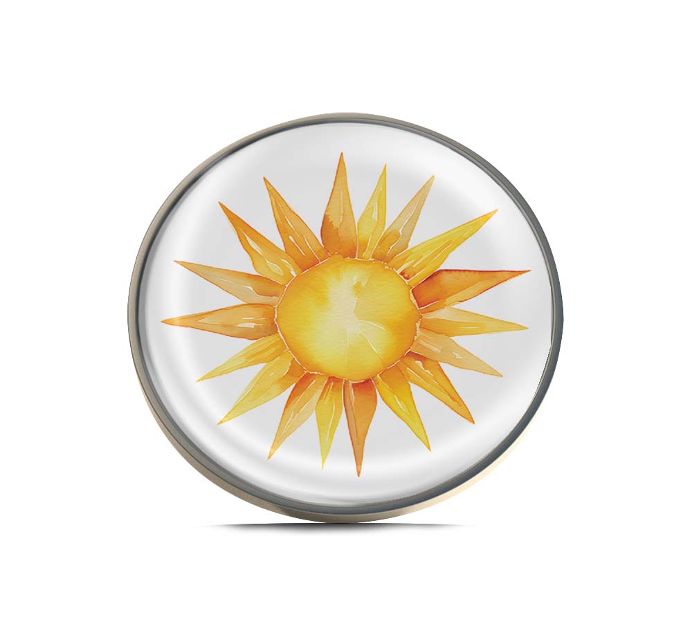 Glowing sun illustration Limited Edition Lapel Pin Exclusive Metal Brooch Badge Accessories For Backpack, Clothes, Hats | Cute Gifts and Collectibles