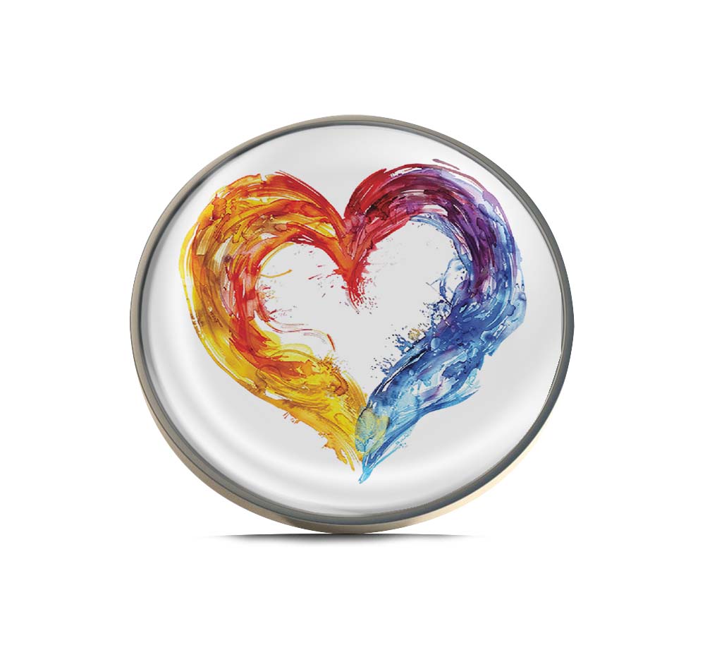 Colorful heart Limited Edition Lapel Pin Exclusive Metal Brooch Badge Accessories For Backpack, Clothes, Hats | Cute Gifts and Collectibles