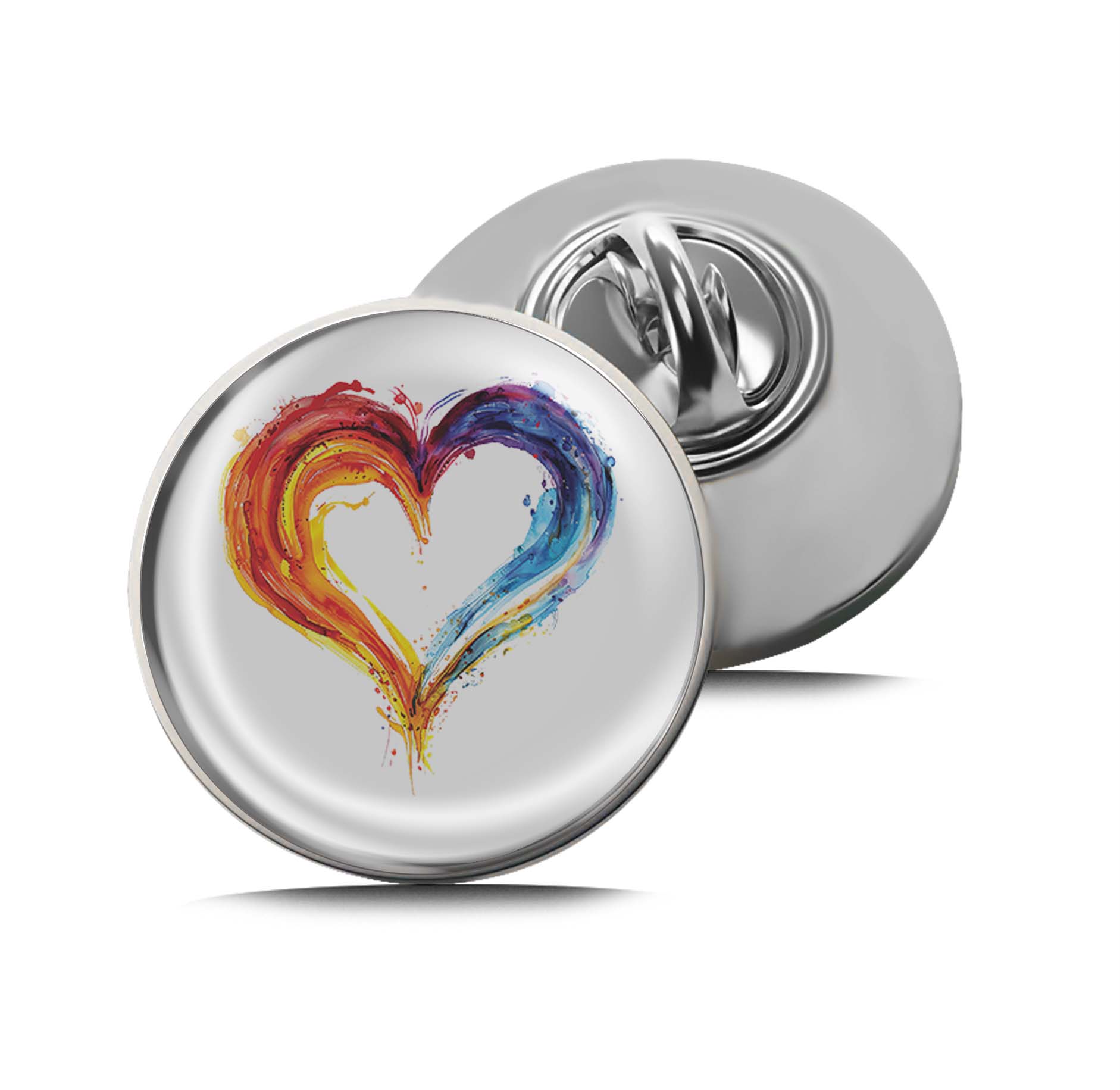 Colorful Abstract Heart Limited Edition Lapel Pin Exclusive Metal Brooch Badge Accessories For Backpack, Clothes, Hats | Cute Gifts and Collectibles