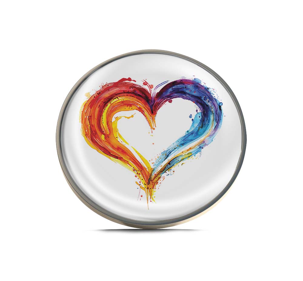 Colorful Abstract Heart Limited Edition Lapel Pin Exclusive Metal Brooch Badge Accessories For Backpack, Clothes, Hats | Cute Gifts and Collectibles