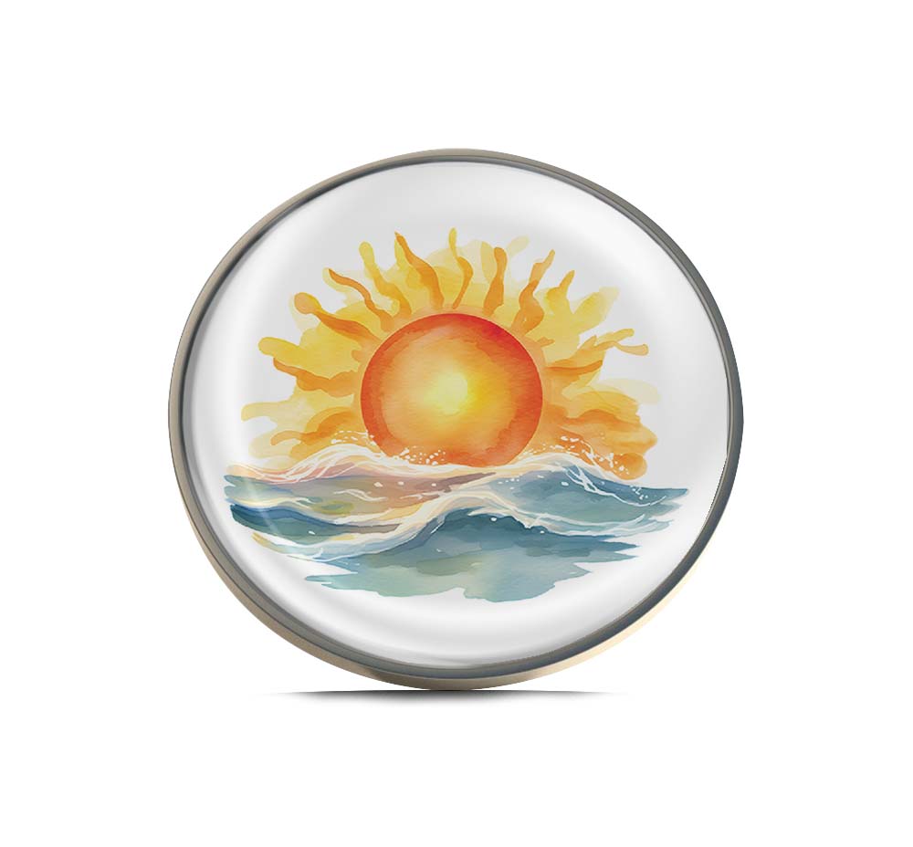 Ocean and Sun Limited Edition Lapel Pin Exclusive Metal Brooch Badge Accessories For Backpack, Clothes, Hats | Cute Gifts and Collectibles