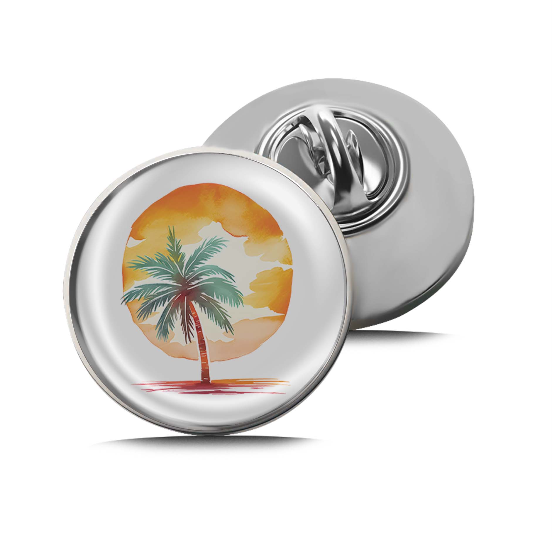 Sunset Palm Limited Edition Lapel Pin Exclusive Metal Brooch Badge Accessories For Backpack, Clothes, Hats | Cute Gifts and Collectibles