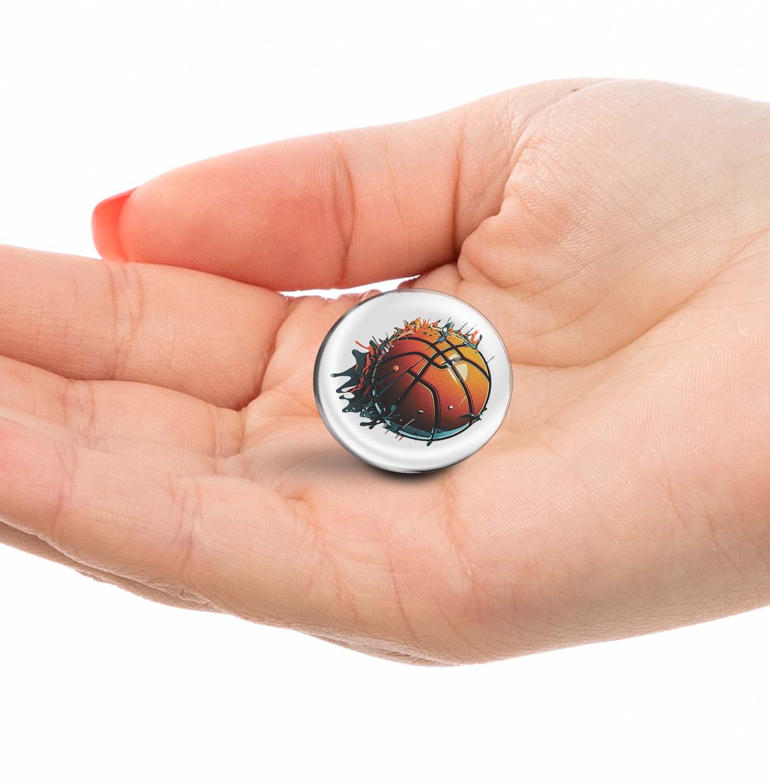 Orange basketball Limited Edition Lapel Pin Exclusive Metal Brooch Badge Accessories For Backpack, Clothes, Hats | Cute Gifts and Collectibles