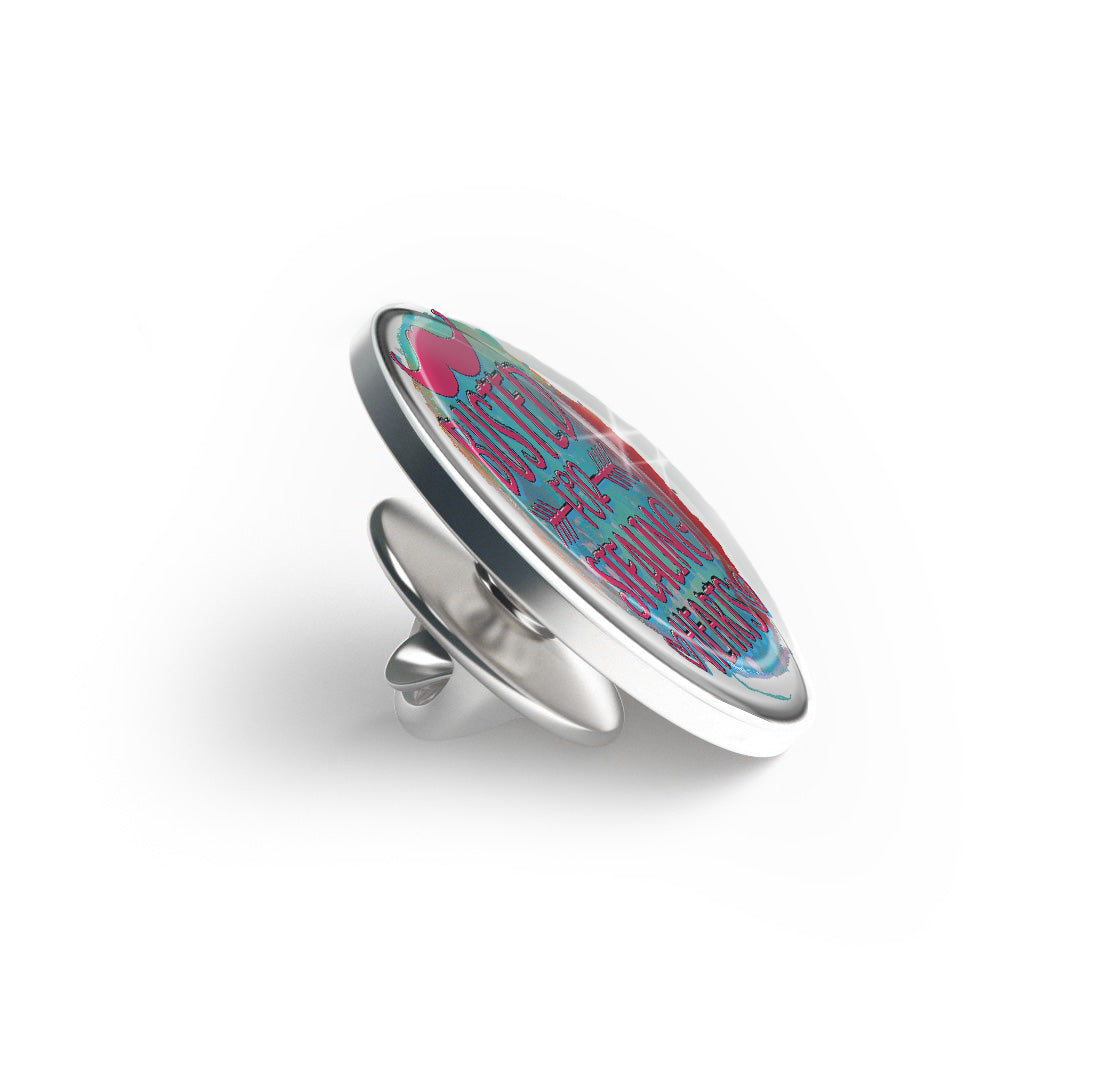 Busted for Stealing Hearts Limited Edition Lapel Pin Exclusive Metal Brooch Badge Accessories For Backpack, Clothes, Hats | Cute Gifts and Collectibles