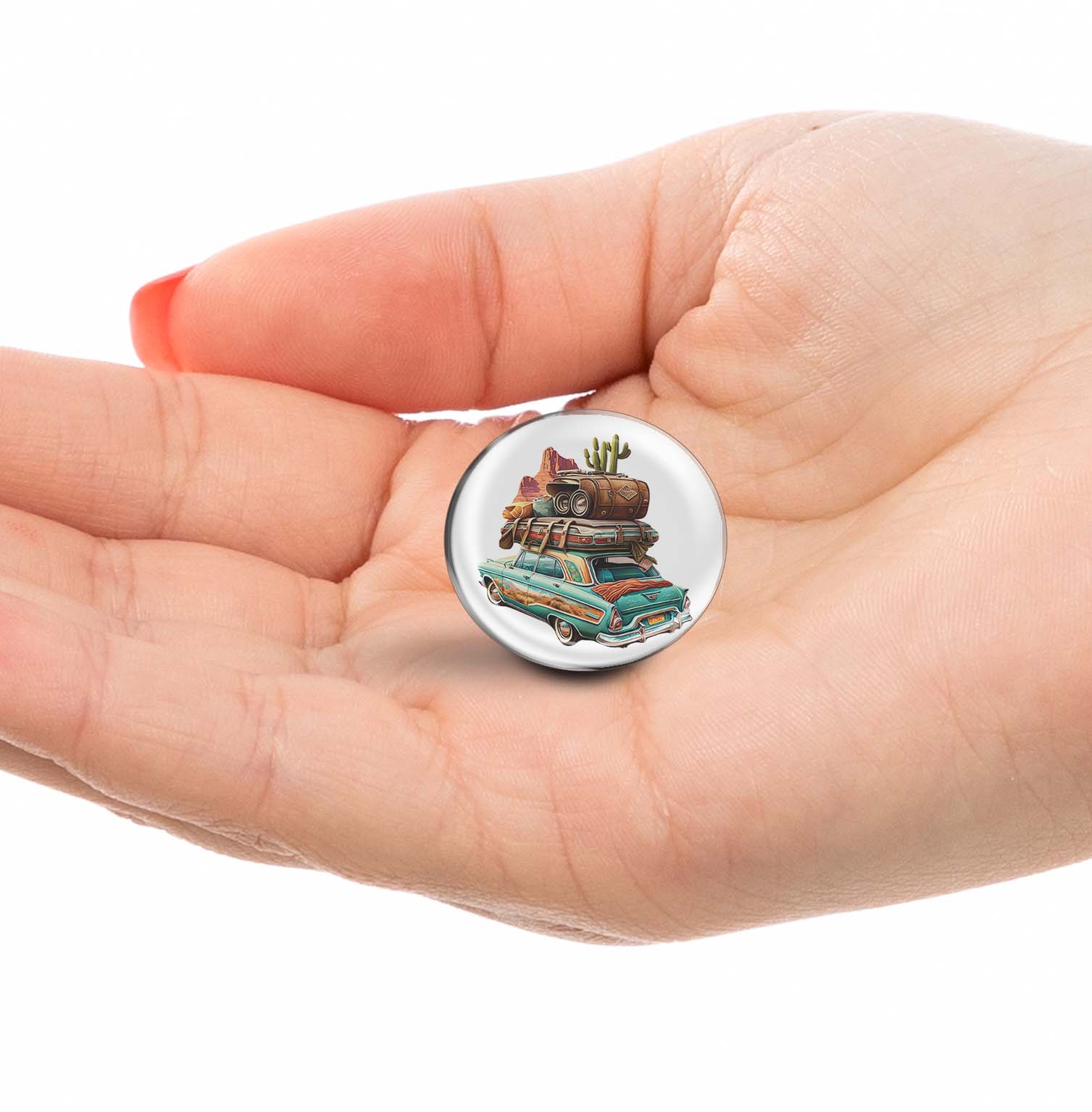 Travel car Limited Edition Lapel Pin Exclusive Metal Brooch Badge Accessories For Backpack, Clothes, Hats | Cute Gifts and Collectibles