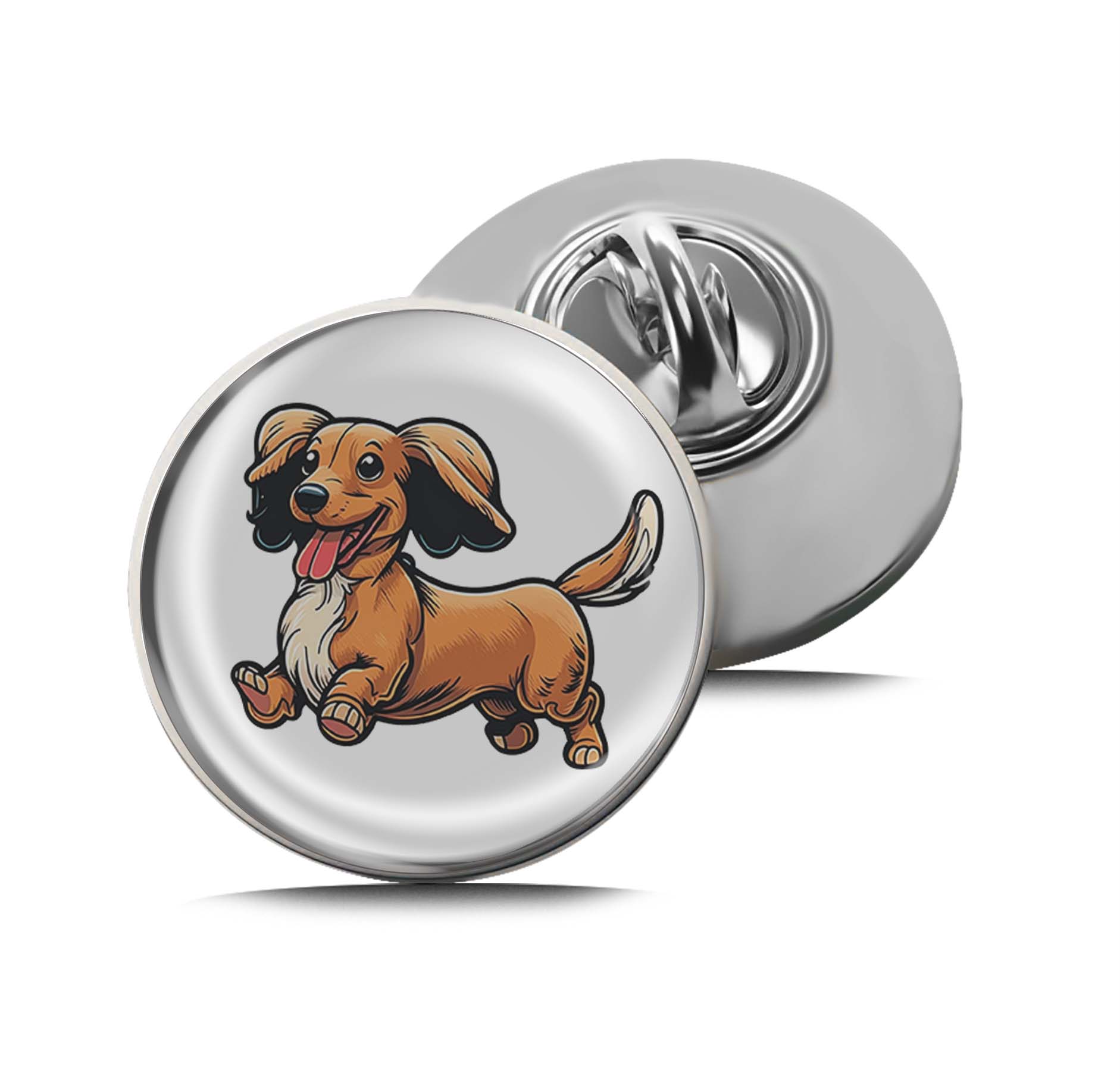 Cute dachshund puppy Limited Edition Lapel Pin Exclusive Metal Brooch Badge Accessories For Backpack, Clothes, Hats | Cute Gifts and Collectibles