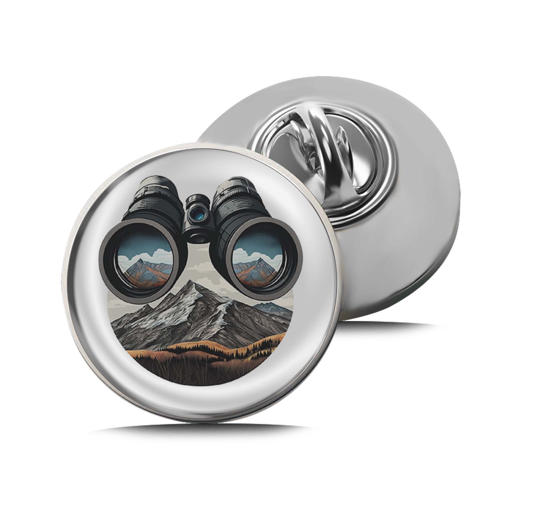 Adventure Binoculars Limited Edition Lapel Pin Exclusive Metal Brooch Badge Accessories For Backpack, Clothes, Hats | Cute Gifts and Collectibles