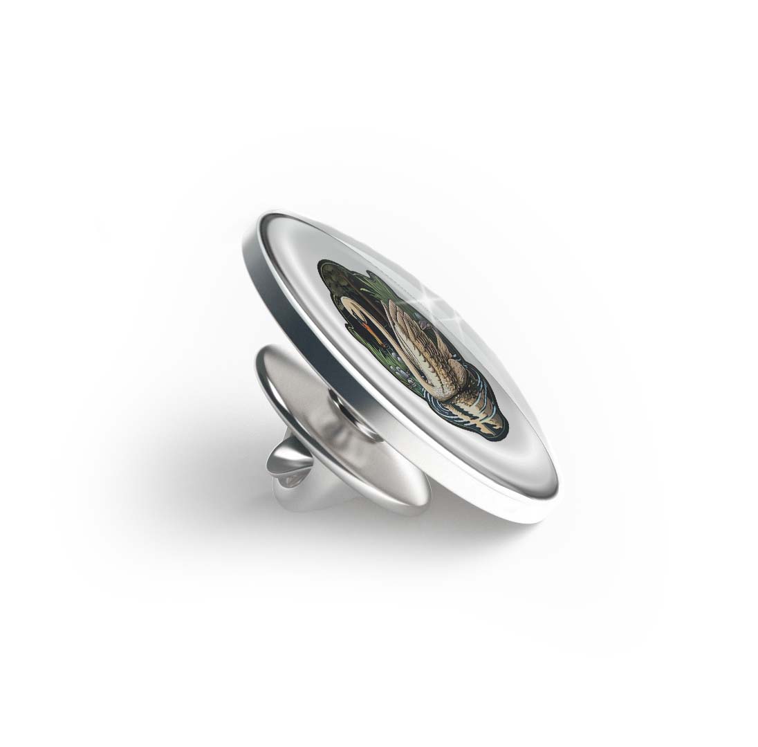 A swan is swimming in a pond Limited Edition Lapel Pin Exclusive Metal Brooch Badge Accessories For Backpack, Clothes, Hats | Cute Gifts and Collectibles