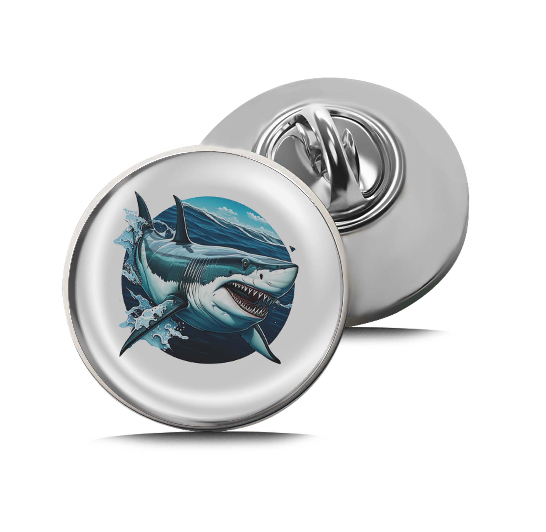 Great white shark Limited Edition Lapel Pin Exclusive Metal Brooch Badge Accessories For Backpack, Clothes, Hats | Cute Gifts and Collectibles