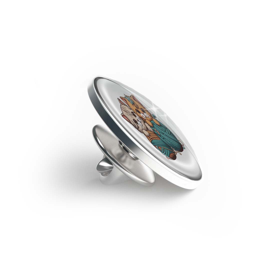 Cute Kitten with Yarn Ball Limited Edition Lapel Pin Exclusive Metal Brooch Badge Accessories For Backpack, Clothes, Hats | Cute Gifts and Collectibles