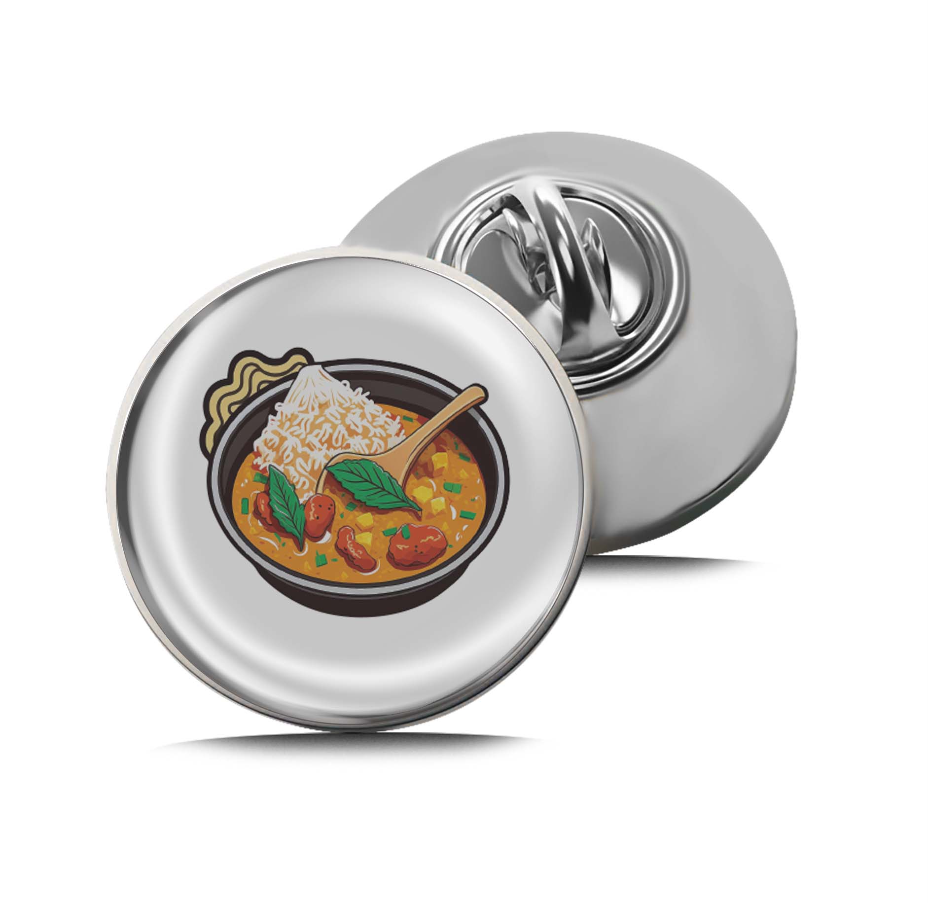 Thai red curry with rice Limited Edition Lapel Pin Exclusive Metal Brooch Badge Accessories For Backpack, Clothes, Hats | Cute Gifts and Collectibles