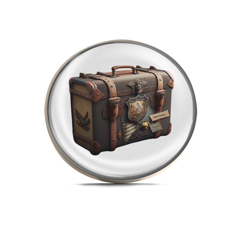 Vintage Suitcase With Buckles Limited Edition Lapel Pin Exclusive Metal Brooch Badge Accessories For Backpack, Clothes, Hats | Cute Gifts and Collectibles